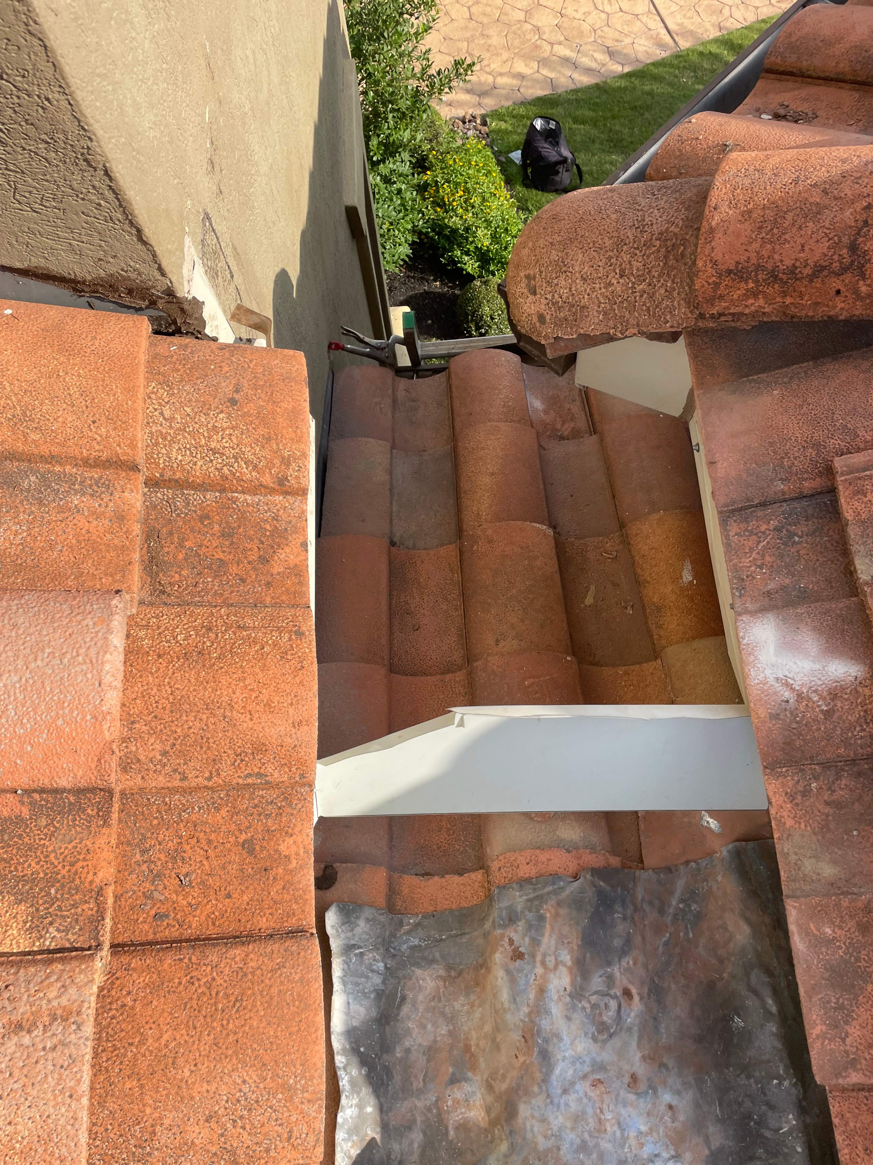 Dead Valley Repair on a Tile Roof by Associates Roofing Unlimited
