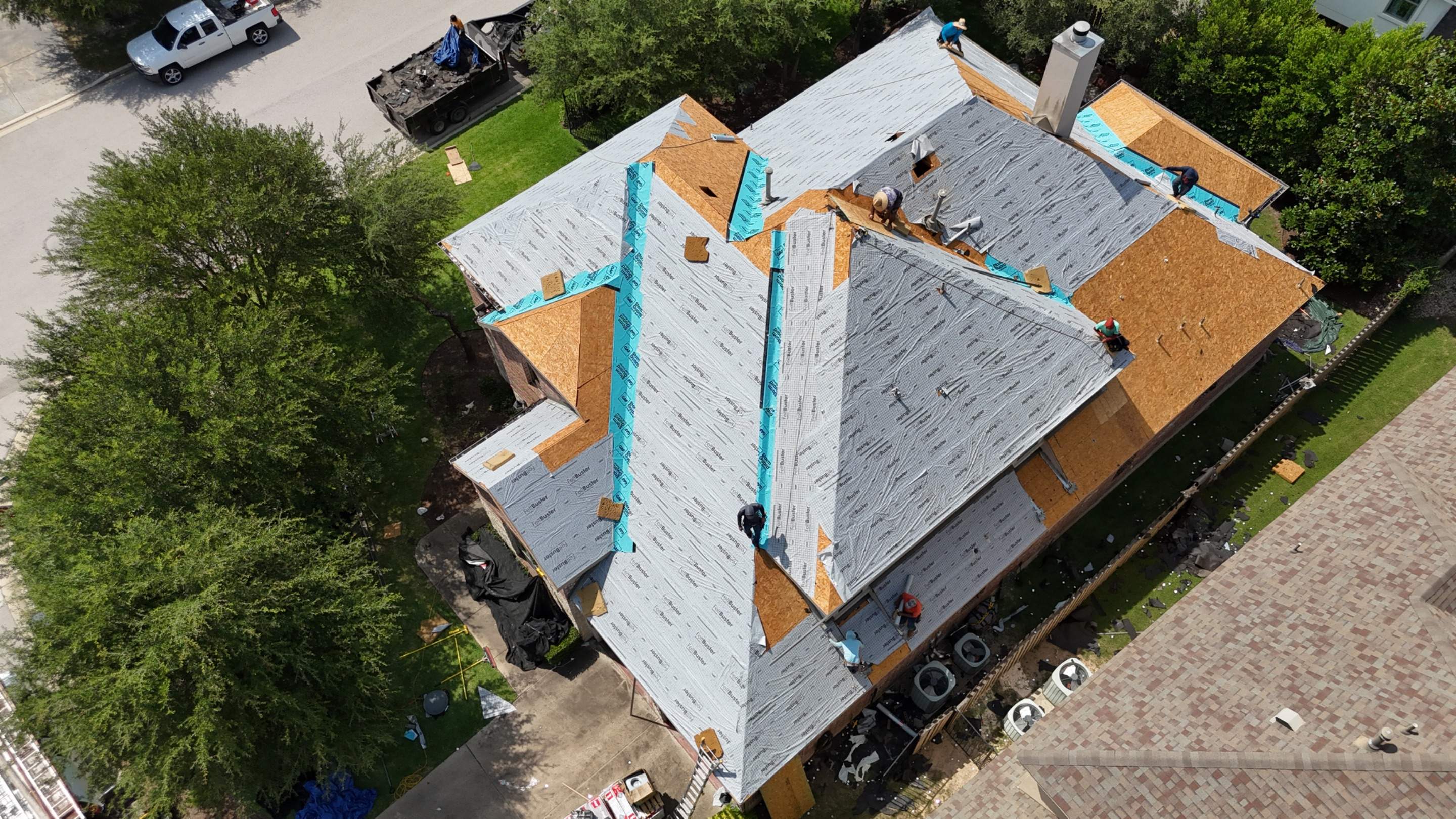 Austin Residential Roof Installation with GAF Shingles and Radiant Barrier by RoofsOnly.com