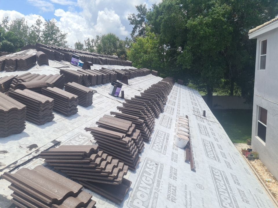 Residential Roofing Installation using Eagle Roofing Tile by BLUES BROTHERS ROOFING