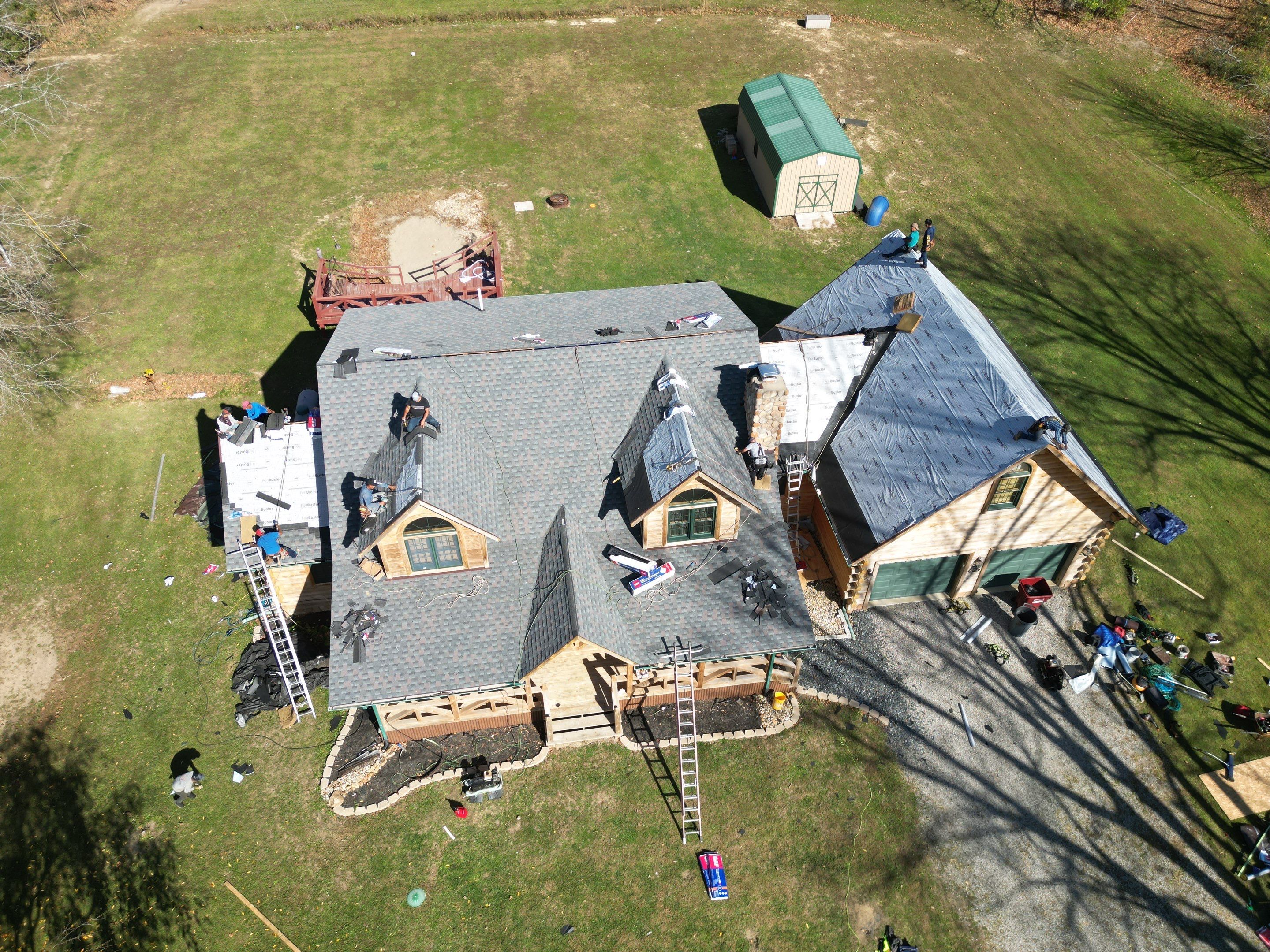 Residential Roofing Installation using Timberline HDZ Shingles - Williamsburg Slate by RoofX 
