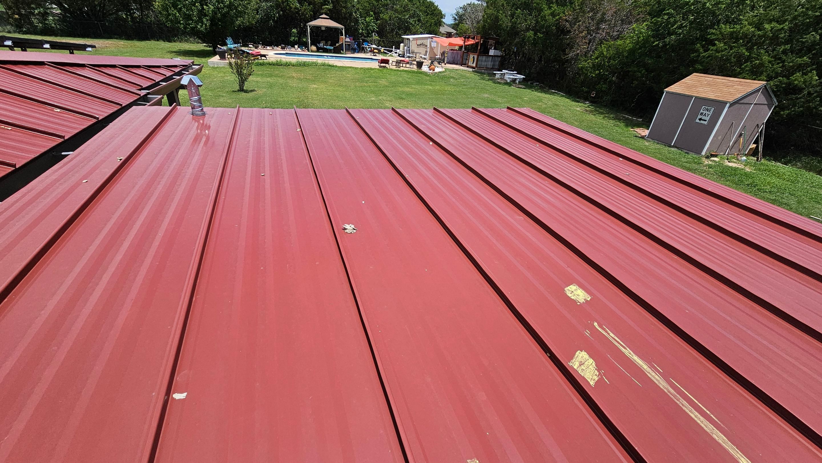 Residential Roof Replacement using 24 GA Double-Lock - Matte Black by Action Exteriors Austin