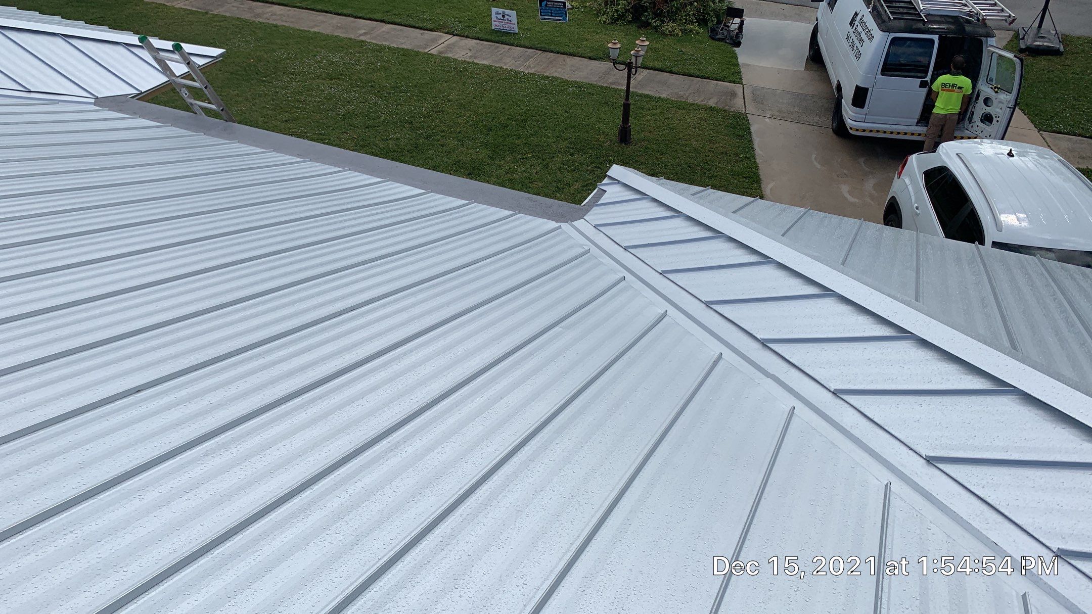 Residential Roofing Installation using 1" Nail strip metal roof by BLUES BROTHERS ROOFING