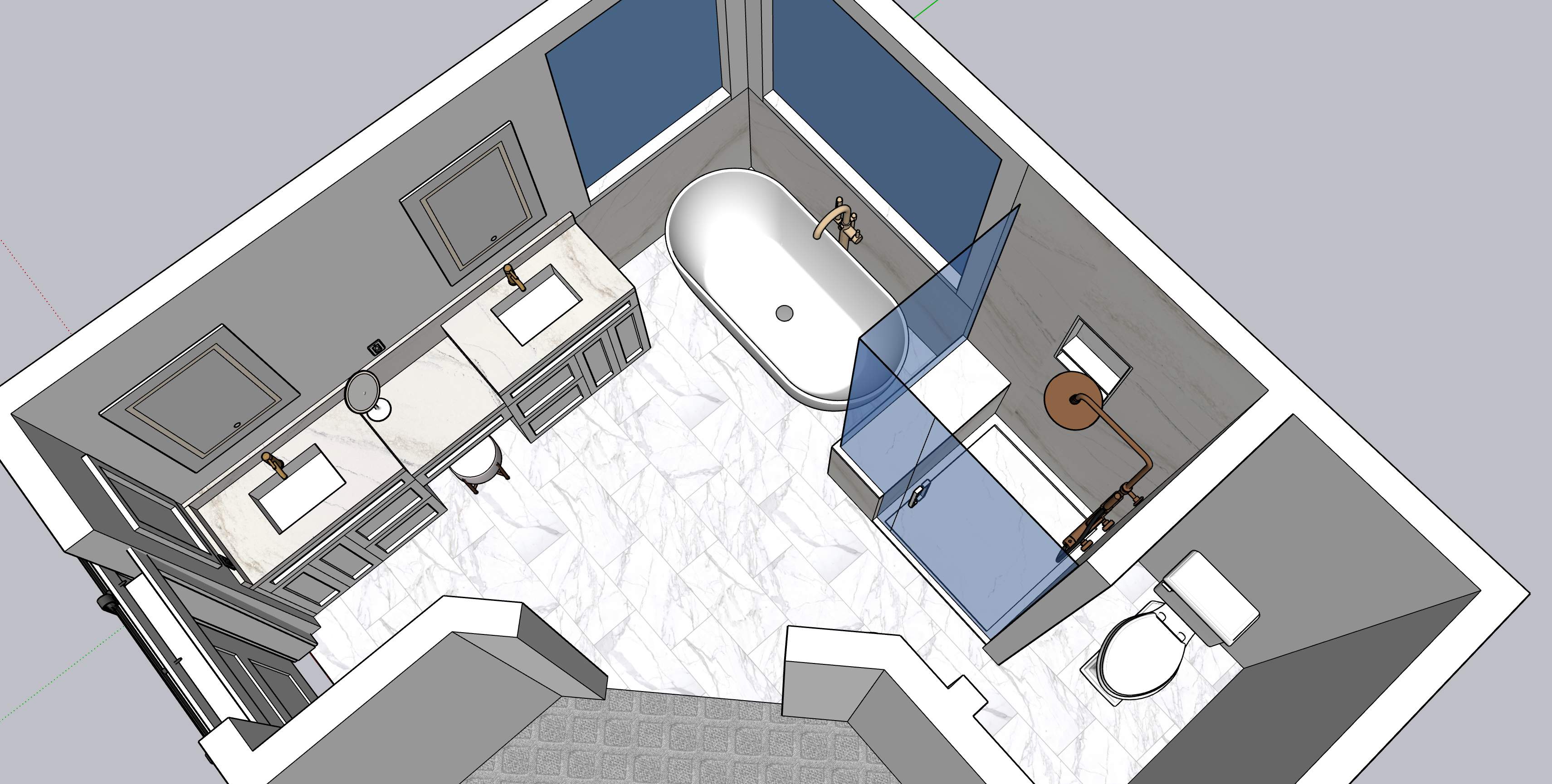 Stone Oak Bathroom Remodel with Freestanding Tub & Walk-In Shower by Legacy Bath and Kitchen