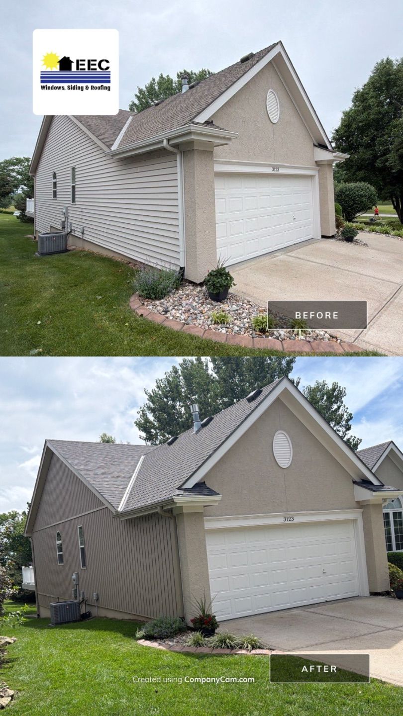 Comprehensive Kansas City Home Remodel With Siding & Roofing Installation by EEC Windows, Siding & Roofing