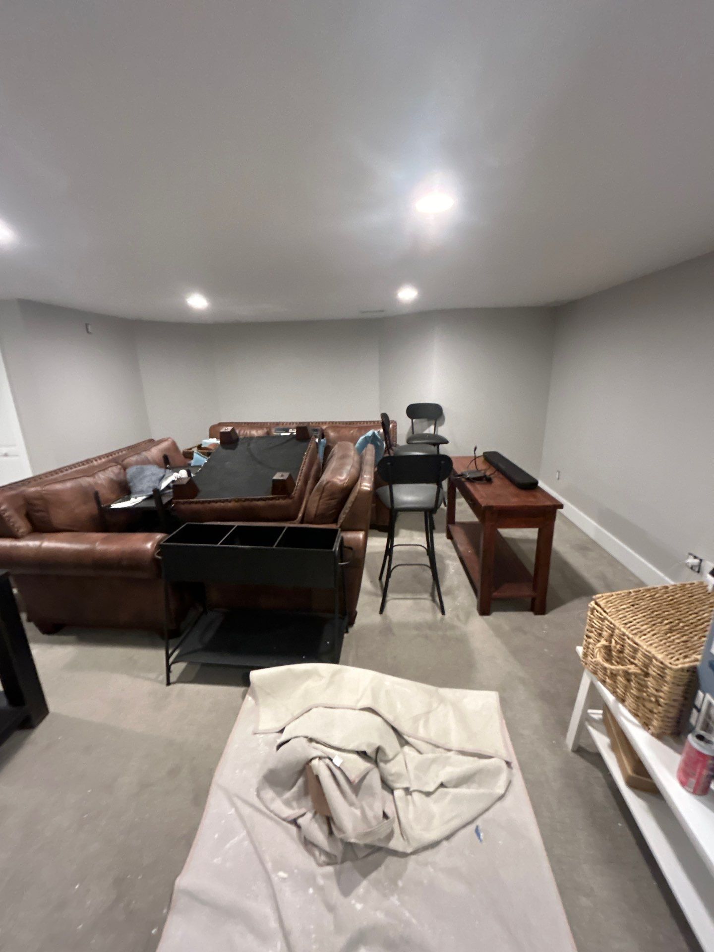 Interior painting, baseboard repair, and drywall install by Gordon Painting