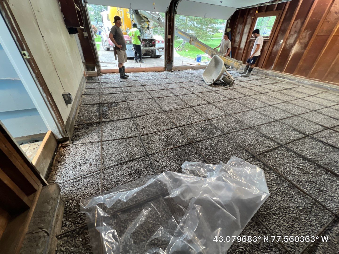 Concrete garage floor replacement  by NG Masonry & Construction LLC