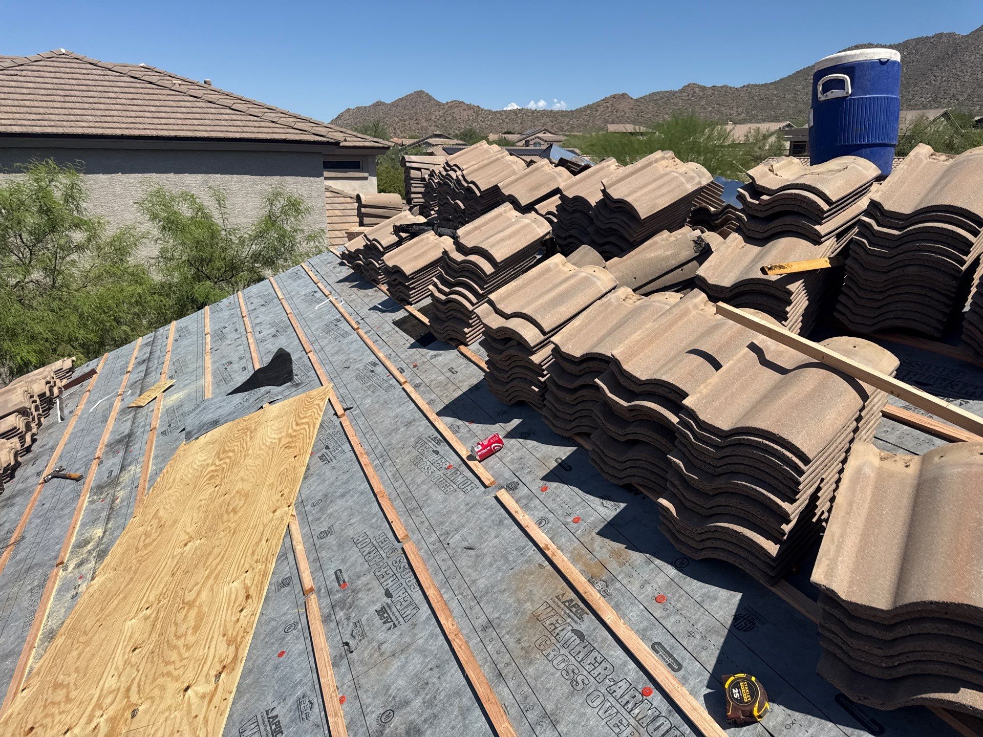 Mesa, AZ Concrete Tile Roof Underlayment Replacement by APM Builders LLC