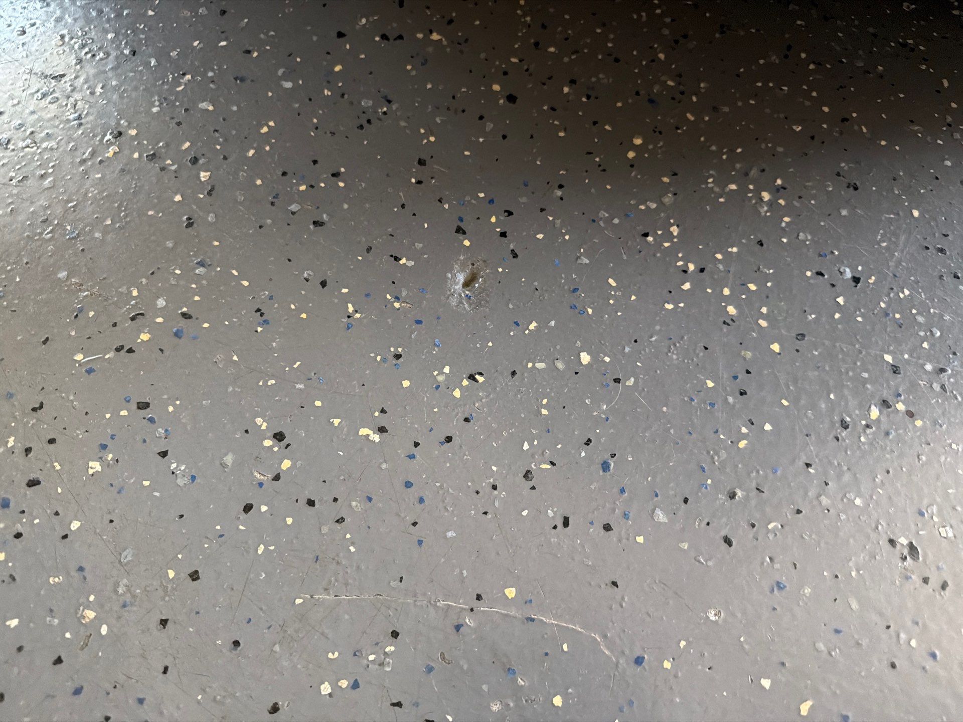 Multi-Car Garage Concrete Coating with Coyote Flake Finish in Sioux Falls by Select Painting, Coatings & Garage Cabinets