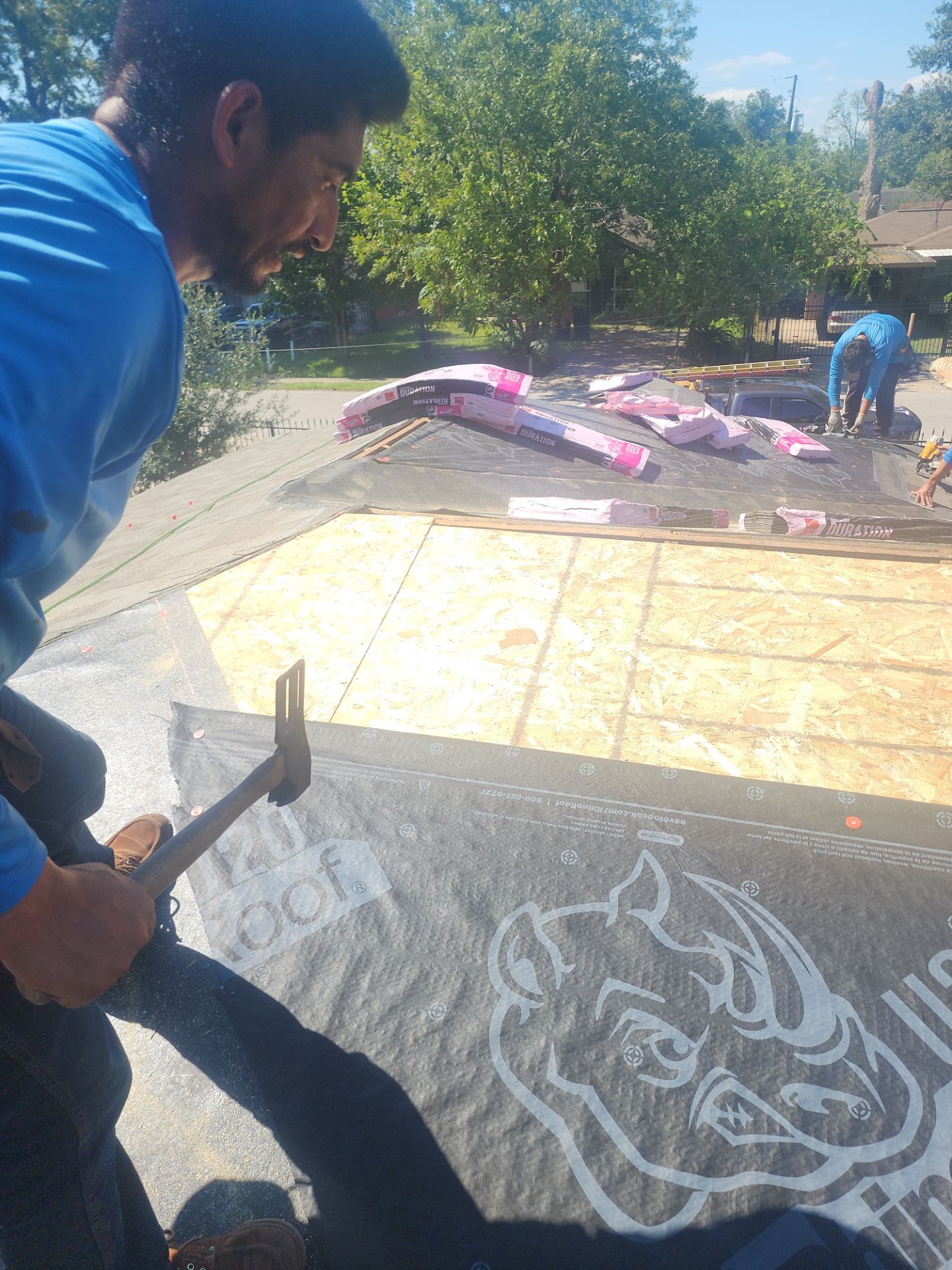 Residential Roofing Installation using Owen's Corning Duration (Lifetime) Shingles by Roof Repair Company