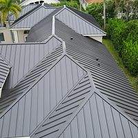 24ga 1.5" Mechanical Seam Dark Bronze by Total Roofing System The Metal Roof Experts