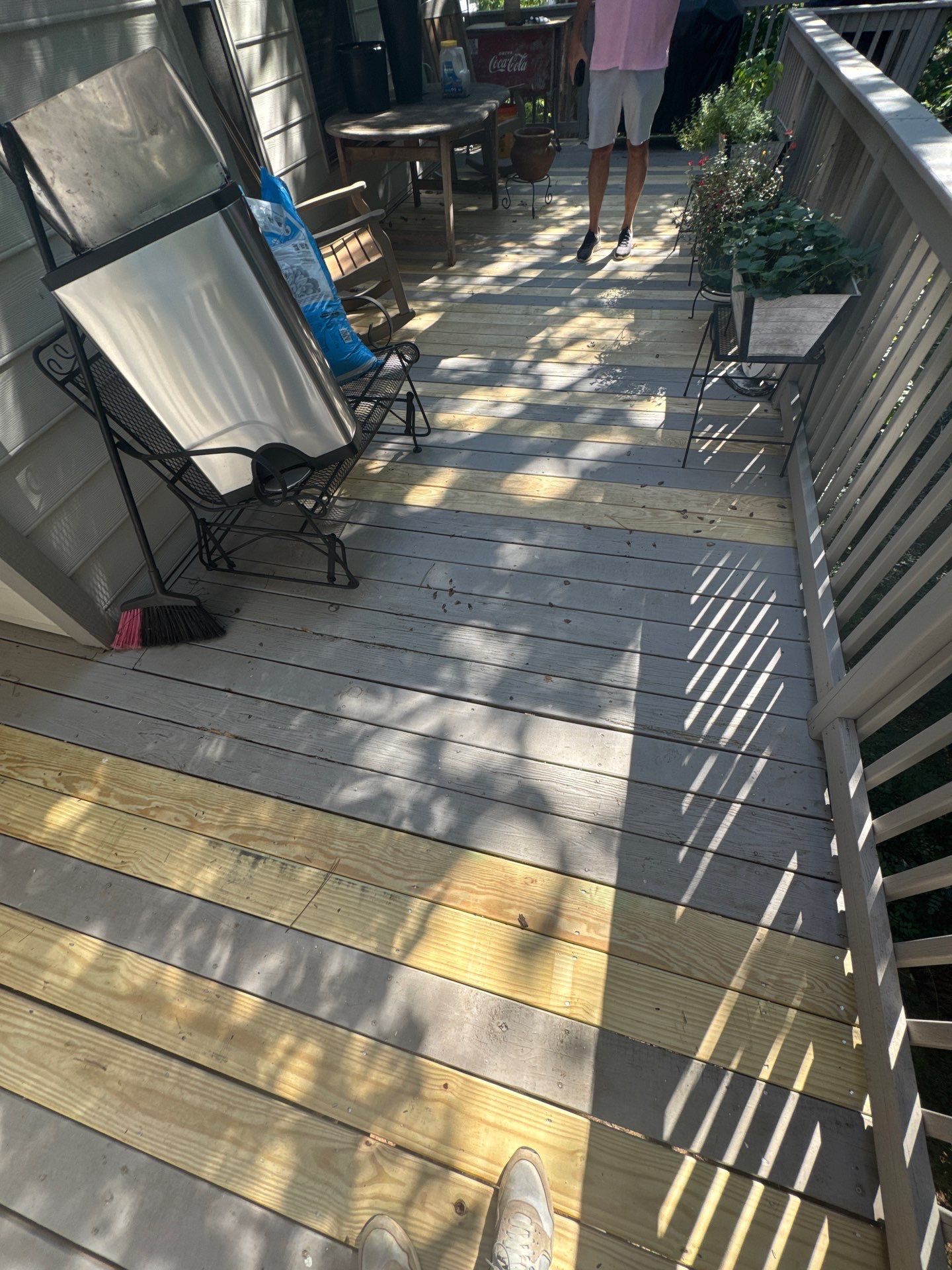 Exterior Trim Painting and Deck Board Replacement in Smyrna by Swift Home Renovations