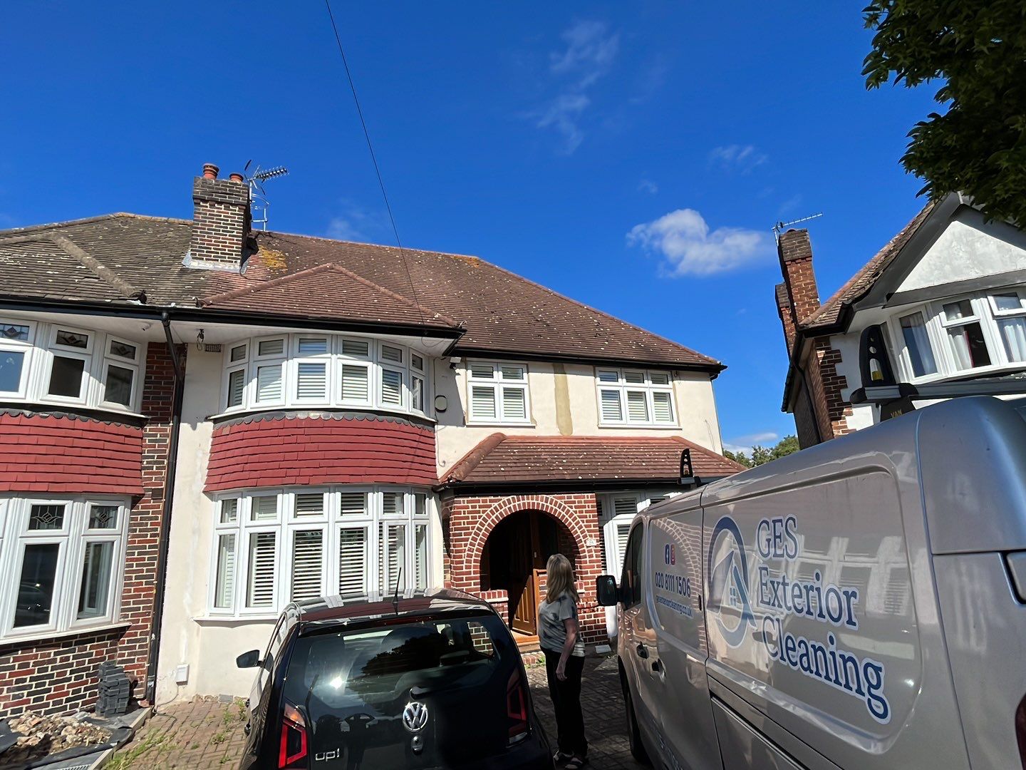 Roof Clean - Biocide Treatment using Honda 15lpm Low Pressure Washing Machine by Ges Exterior Cleaning ltd
