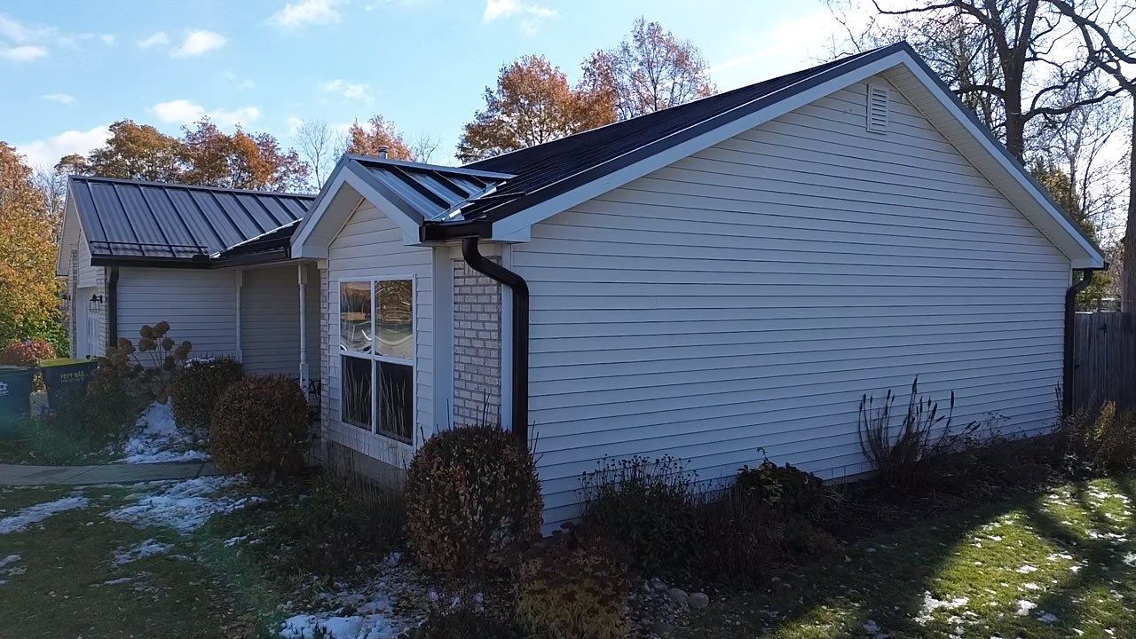 Mechanically Seamed Standing Seam Roof in Ossian, Indiana with Black Finish by 4Ever Metal Roofing