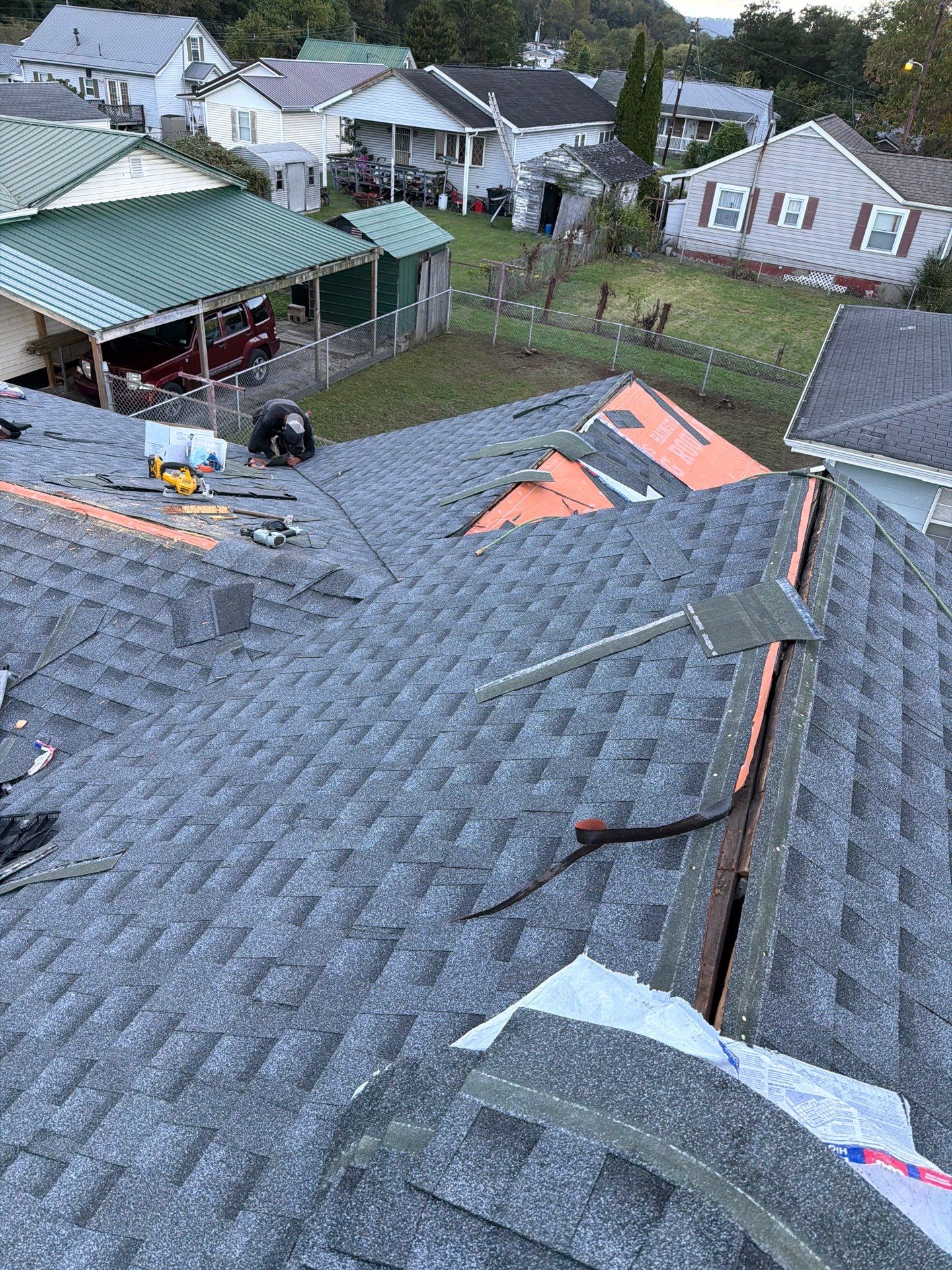Residential Roofing Installation using GAF Timberline HDZ Pewter Gray by Rainstoppers Roofing