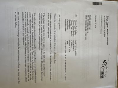 Water Damage Claim in St. Petersburg
