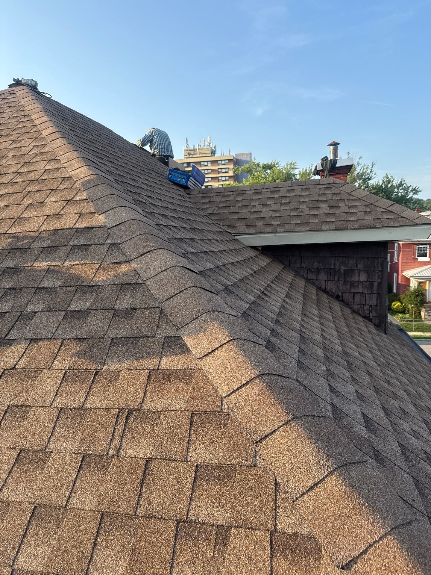 Residential Roofing Installation using GAF Timberline HDZ Shakewood by Rainstoppers Roofing