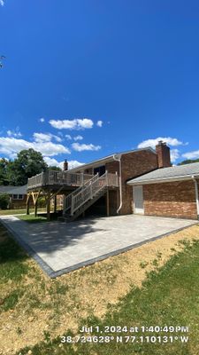 Deck & stamping patio