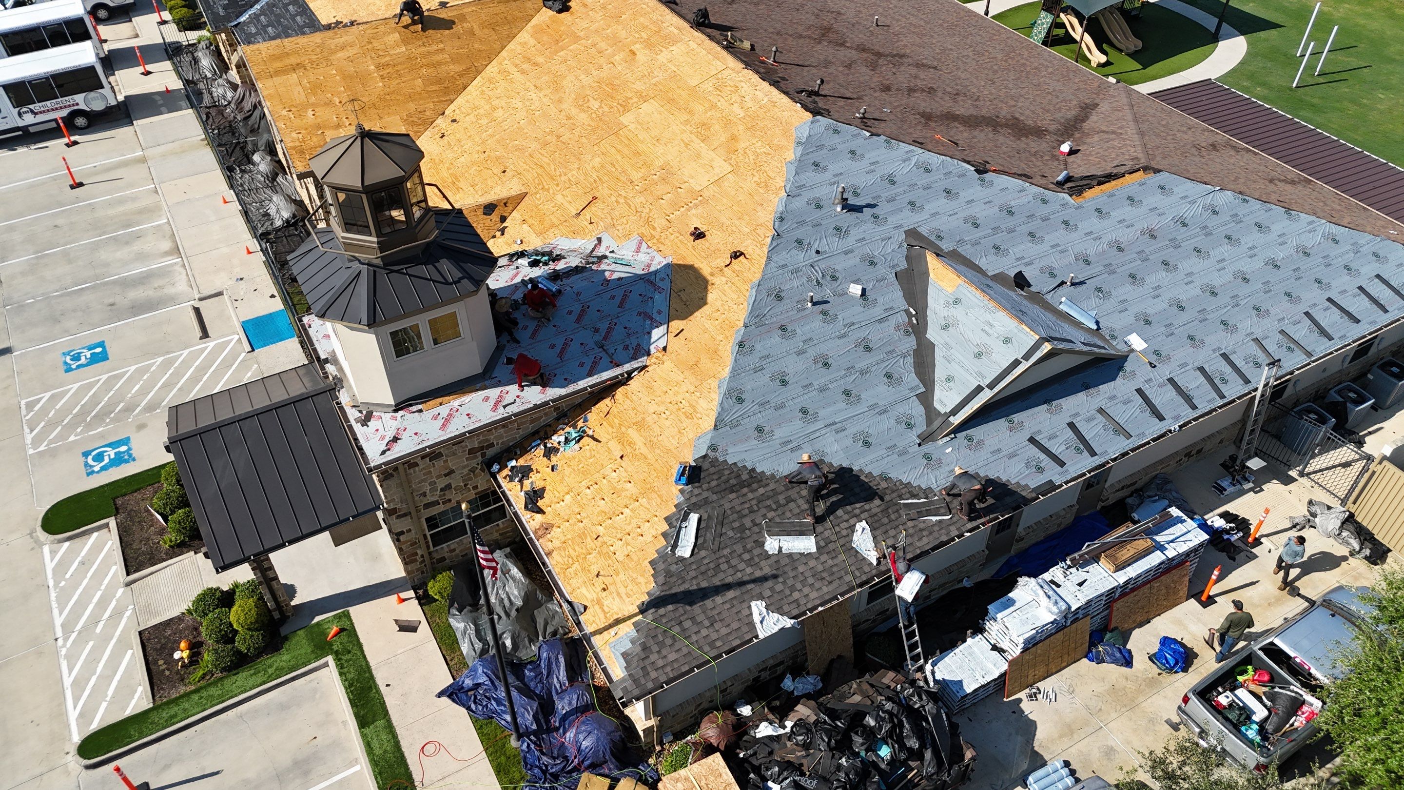 Roof Replacement on a Daycare! by Core Four Roofing