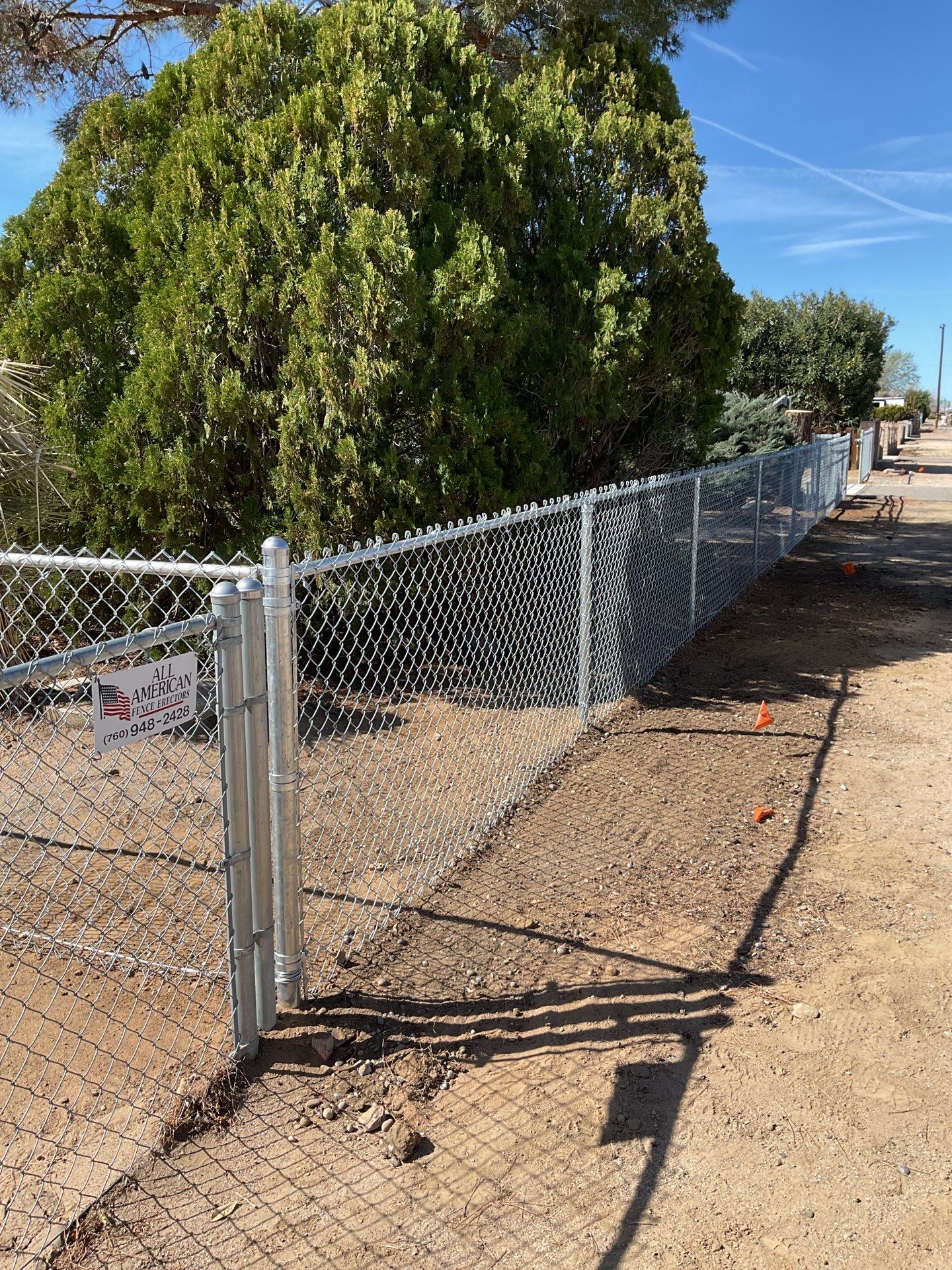 Fence Installation using chain -link by Fence Guys Inc.