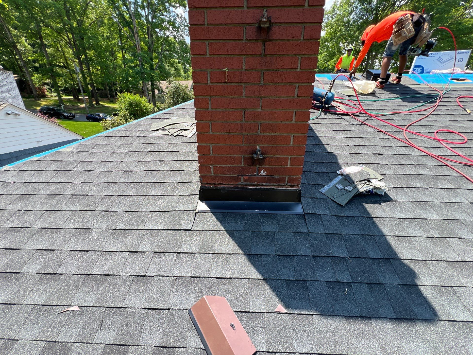 Residential Roofing Installation using GAF Timberline HDZ Charcoal by RISE Roofing & Restoration, LLC