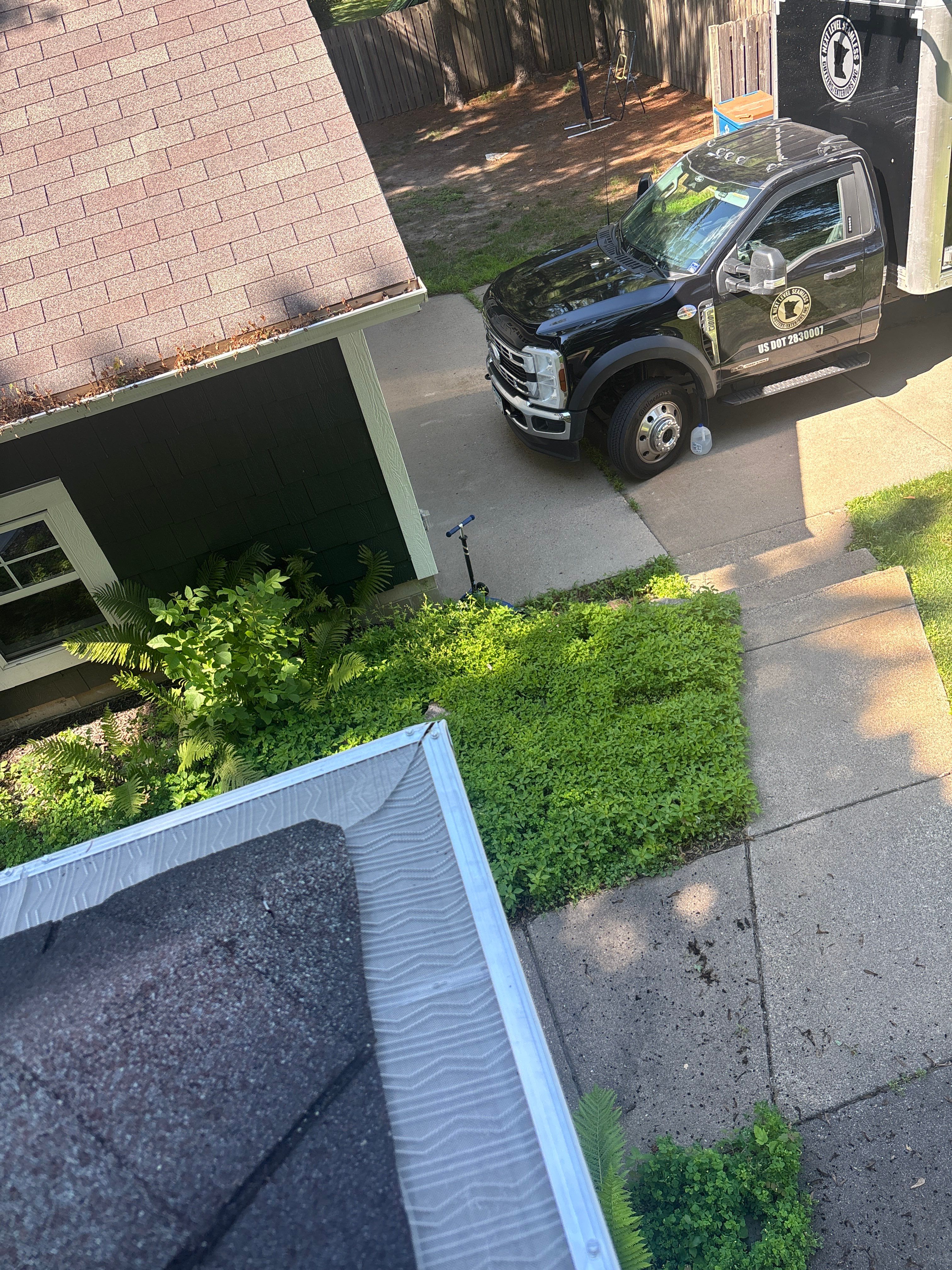 Gutter Cleaning + Leaf Blaster Pro Installation by Next Level Seamless Gutters / Exteriors Inc.