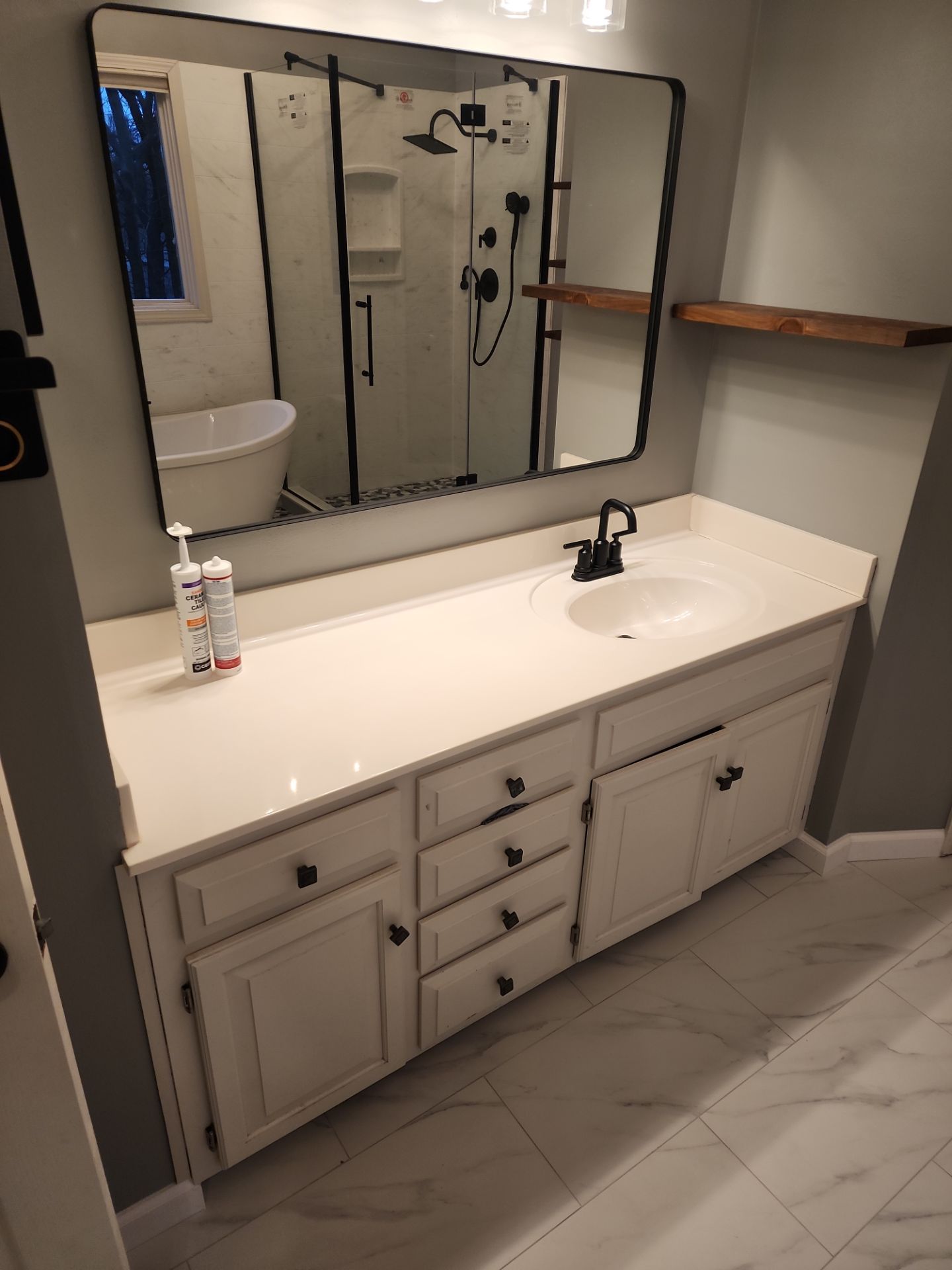 Beautiful use of many materials by The Shower Company
