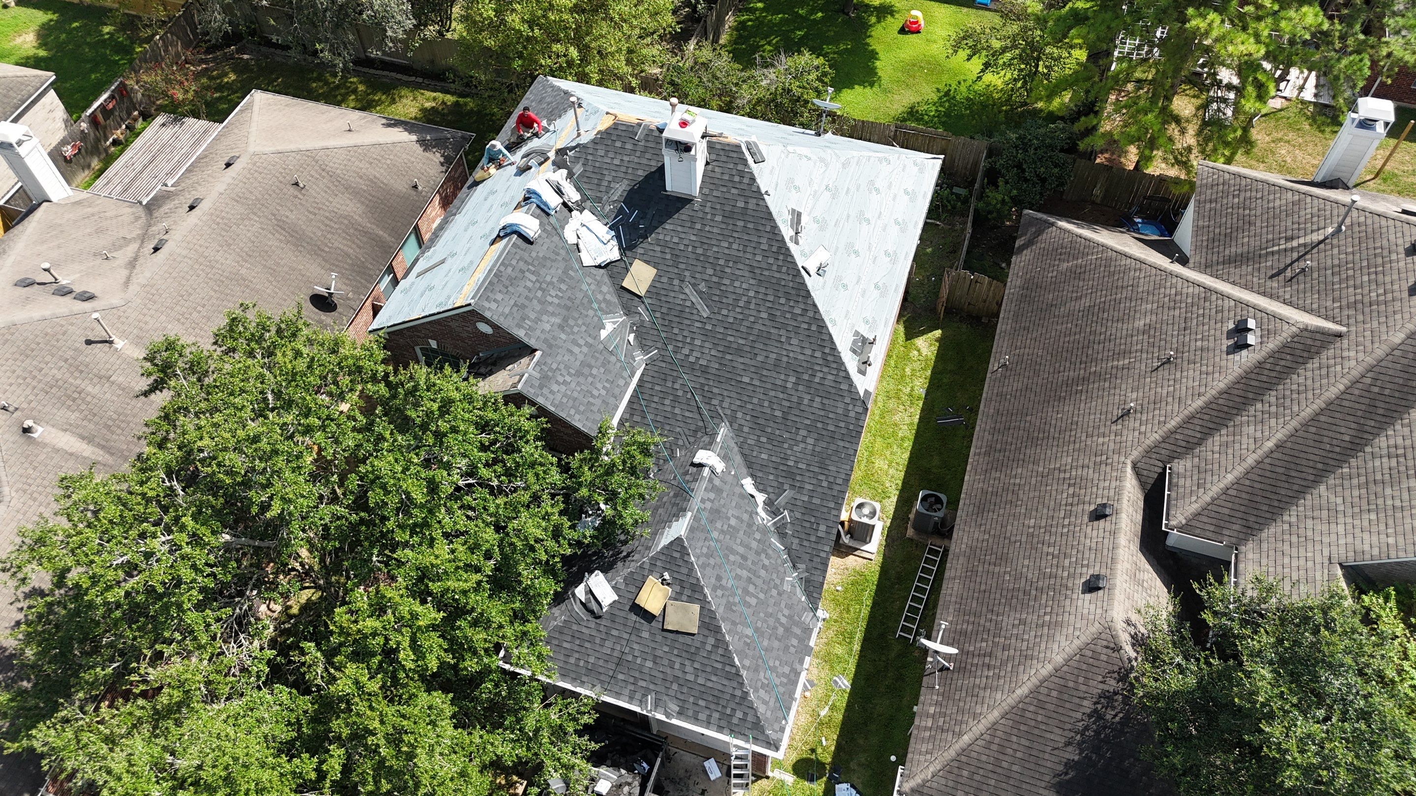 Residential Roofing Installation using IKO Dynasty by Core Four Roofing
