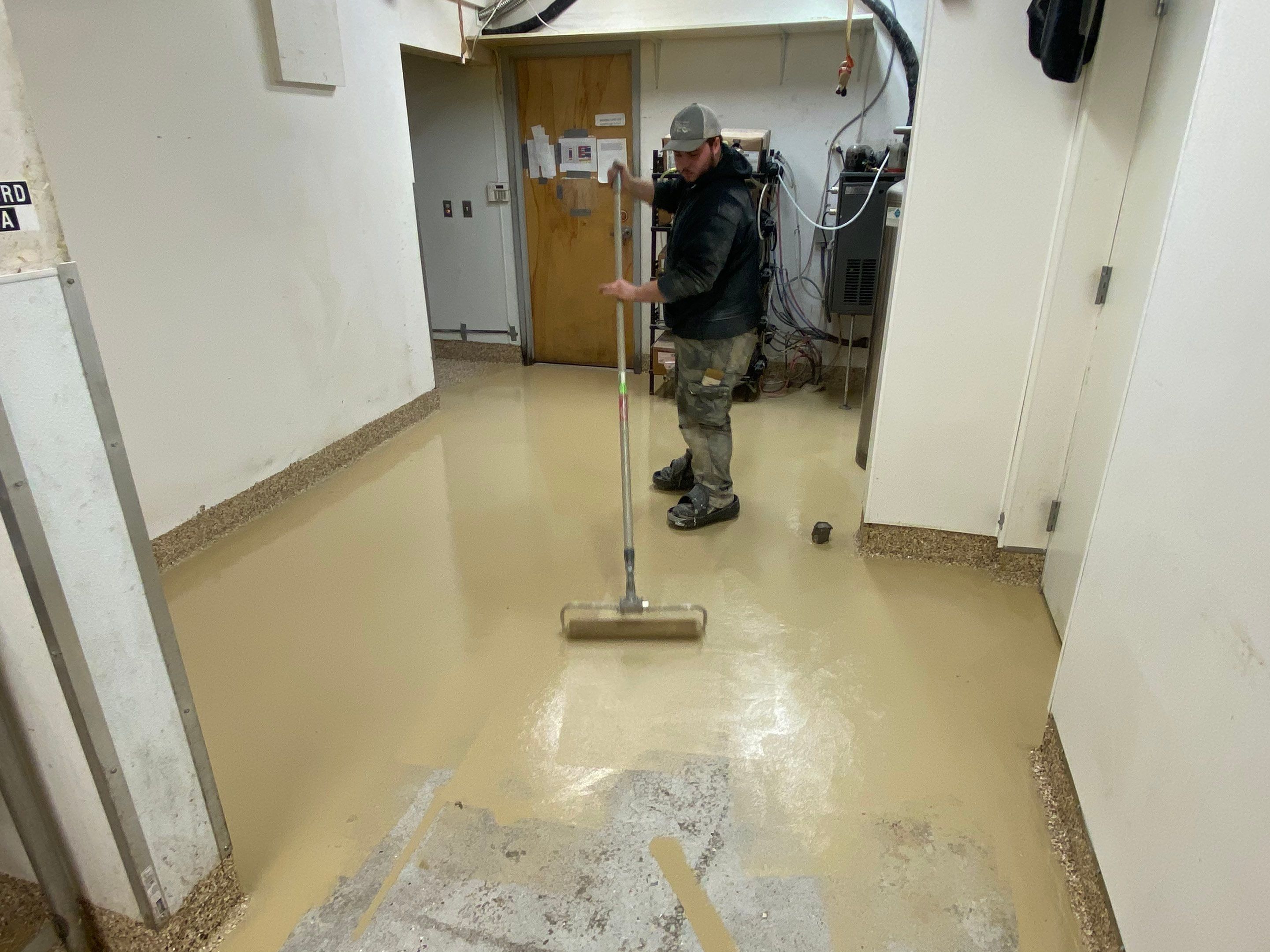 Commercial Floor Transformation using Penntek Evolution System by Croc Coatings, LLC