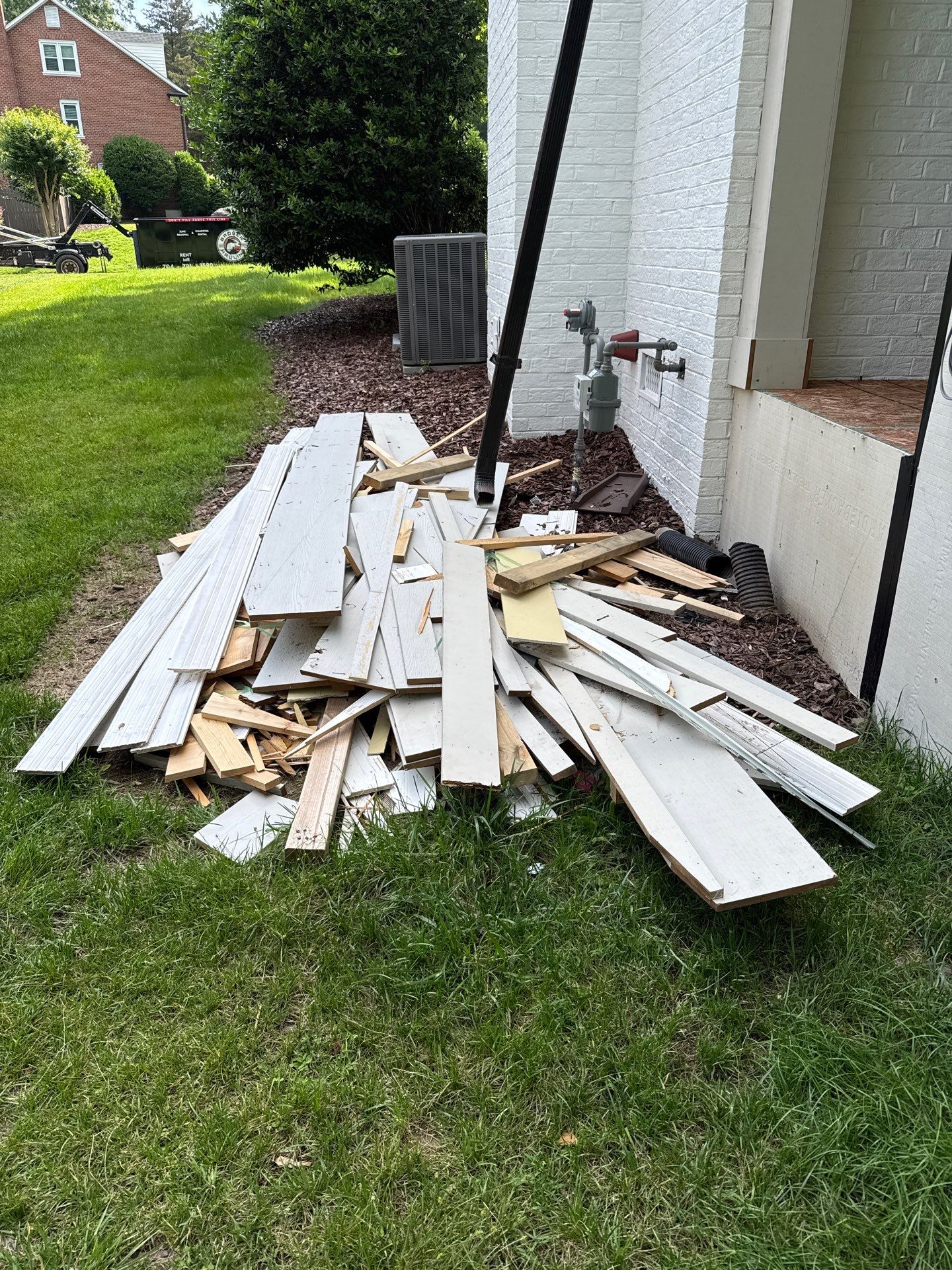 Job site clean up in Charlotte by Badger Hauling