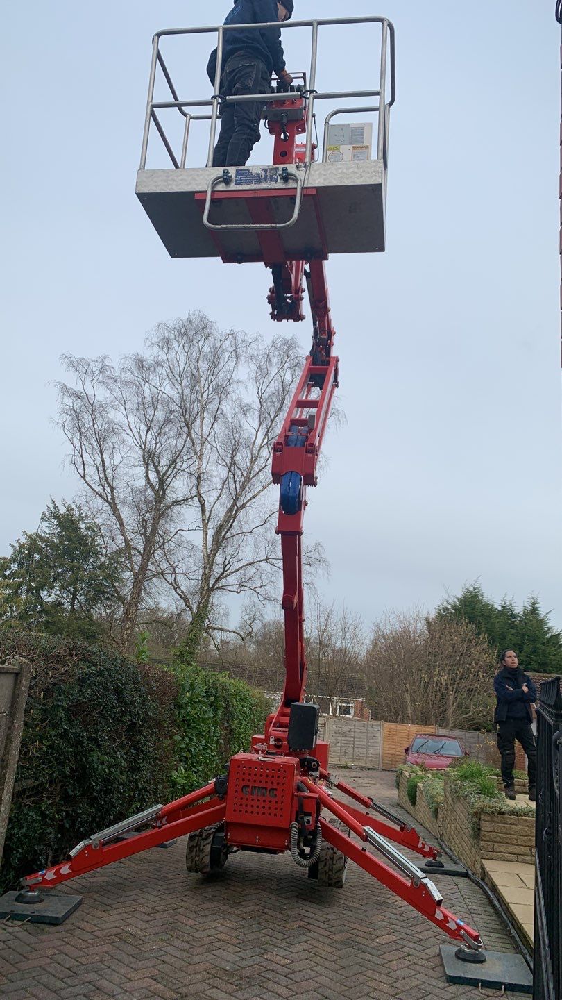 Roof Clean using Spider Lift by Ges Exterior Cleaning ltd