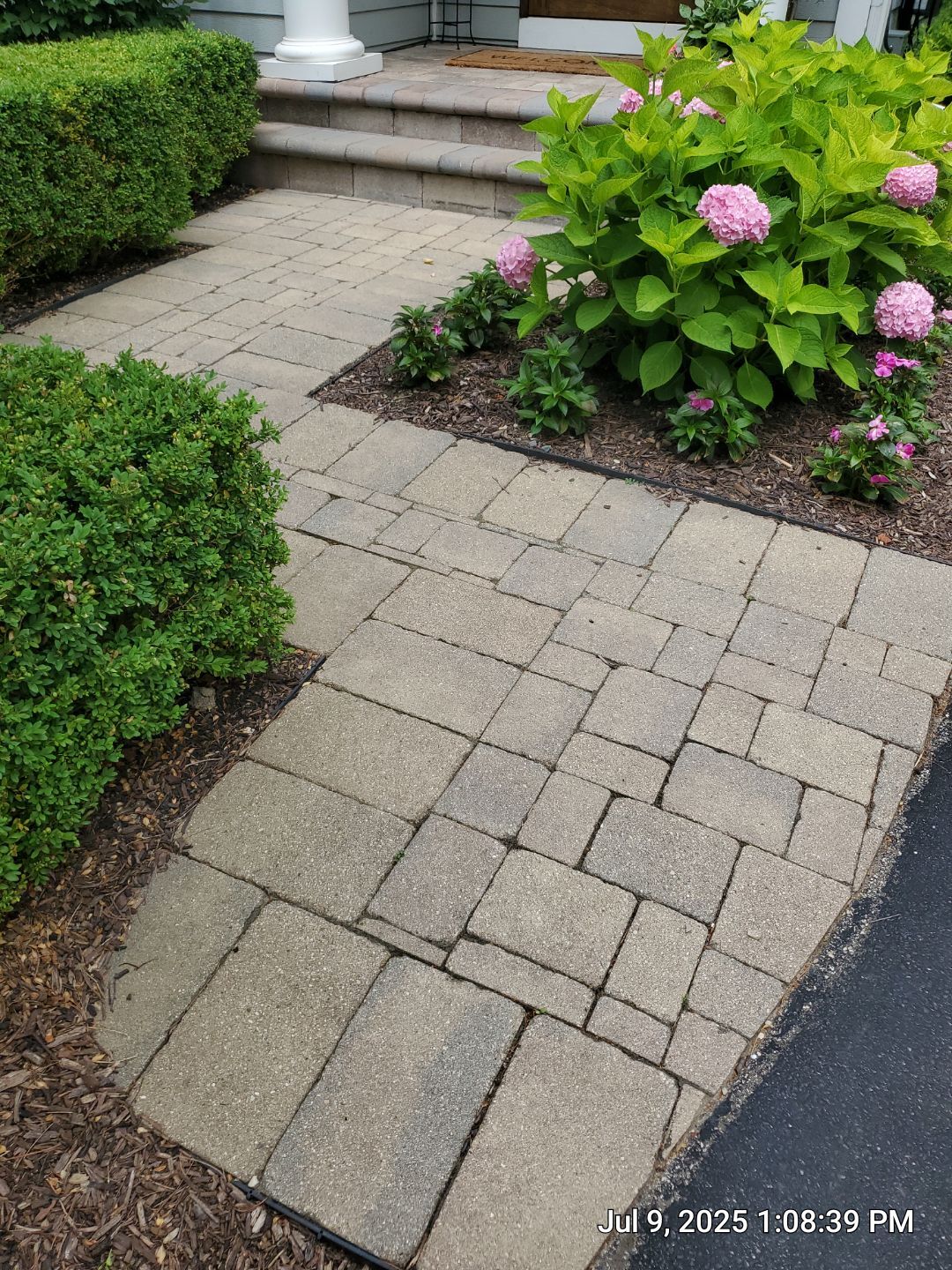 Highland Park, Brick paver cleaning sanding and sealing   by Northern Power Washing LLC.