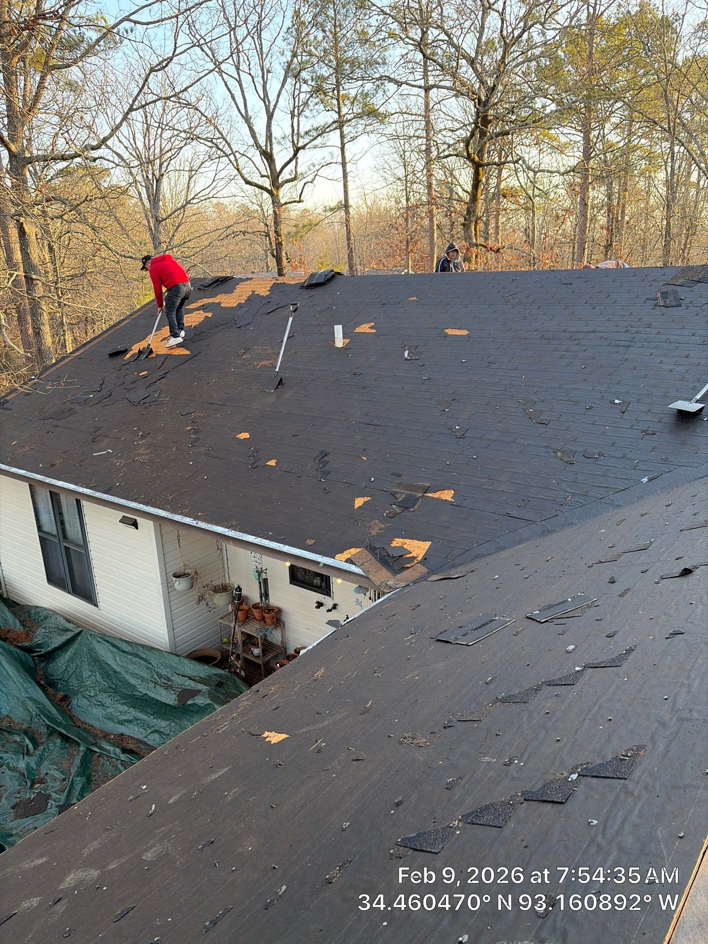 GAF Timberline HDZ Architectural Shingle Roof Replacement in Hot Springs by Temple Roofing and Exteriors