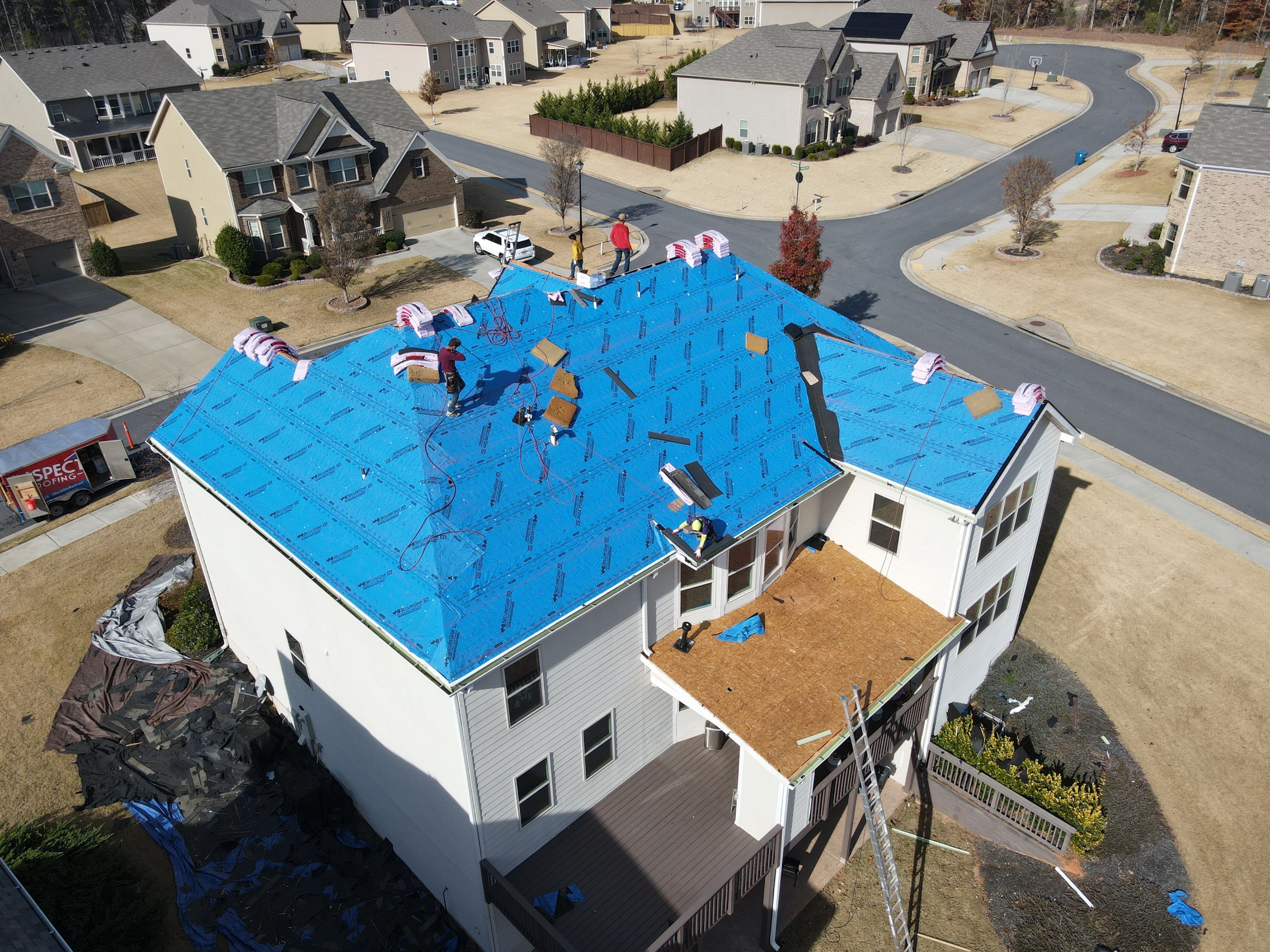 Residential Roofing Installation using Owens Corning by Inspector Roofing and Restoration