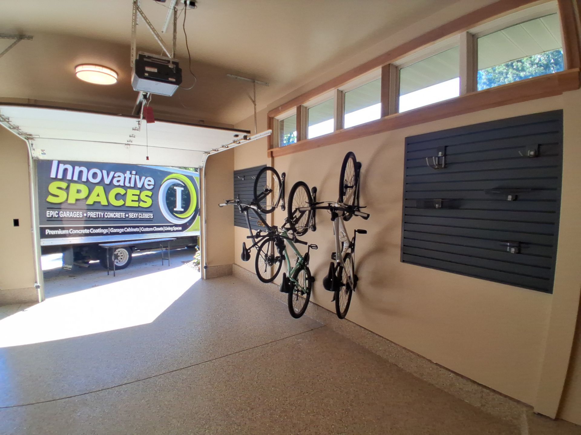 Garage Organization & Coating in Granger!  by Innovative Spaces / Innovative Concrete Coatings