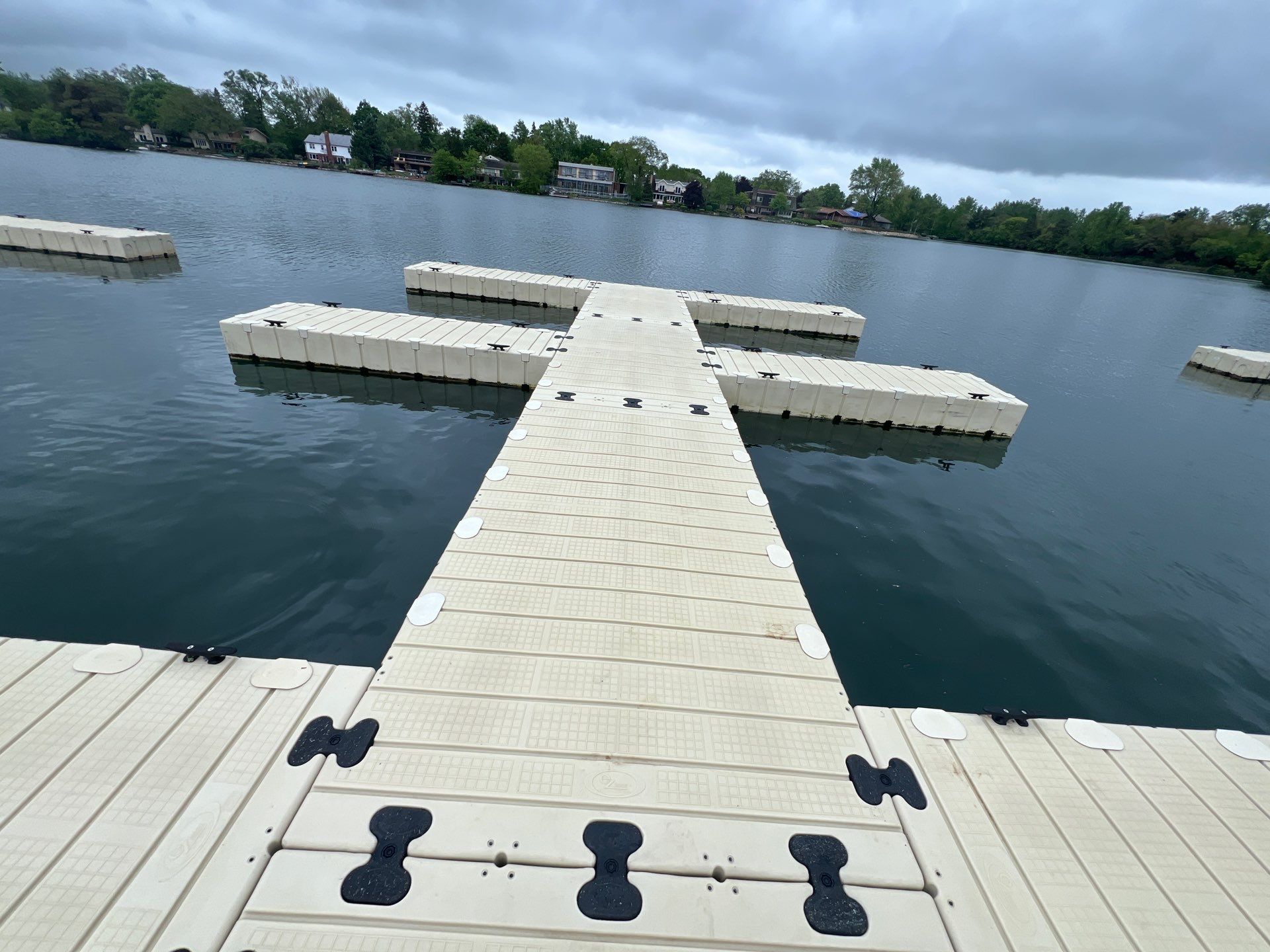 Power washing of floating dock by Northern Power Washing LLC.