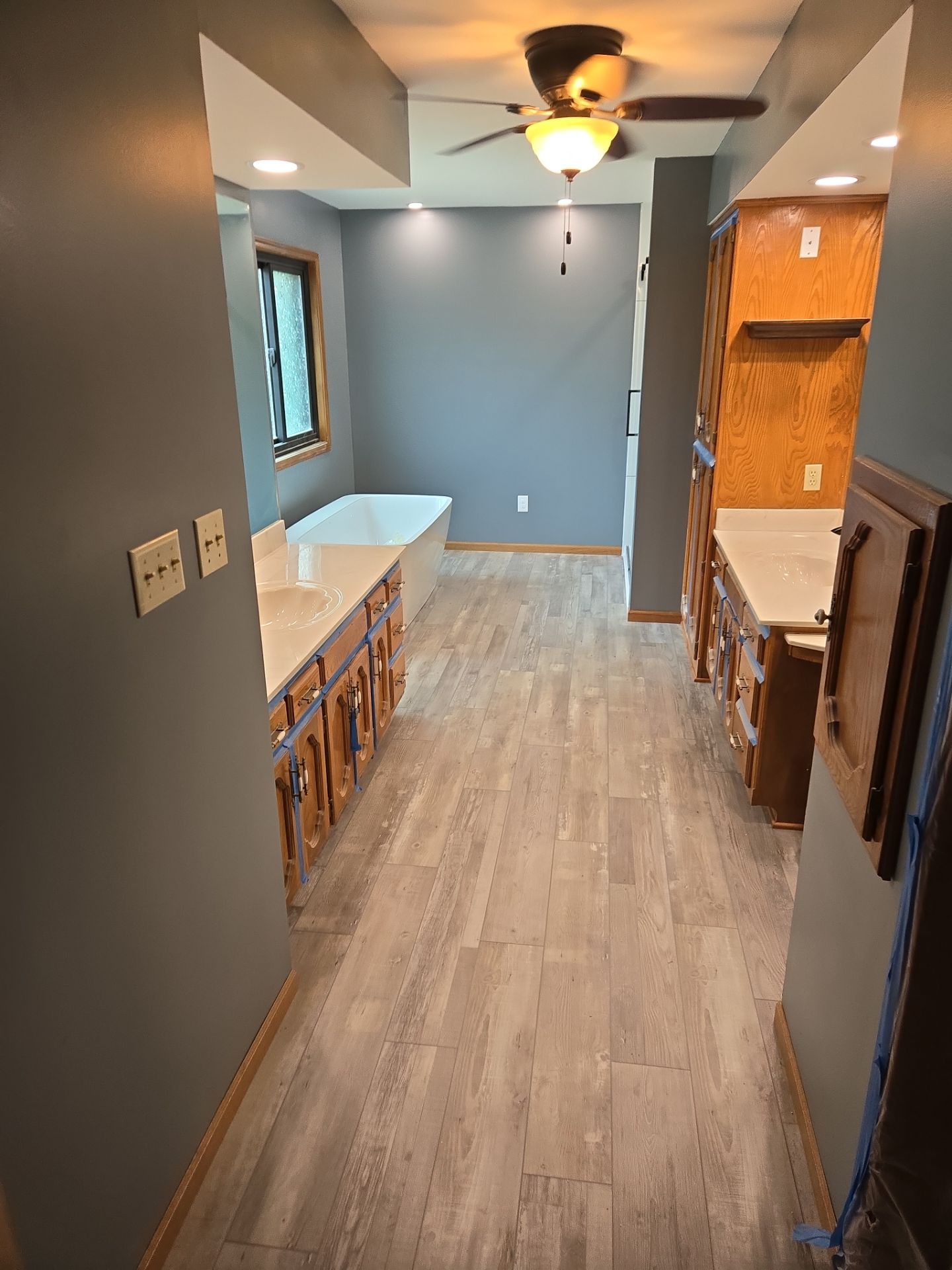 Full bathroom remodel, all new except vanities by The Shower Company