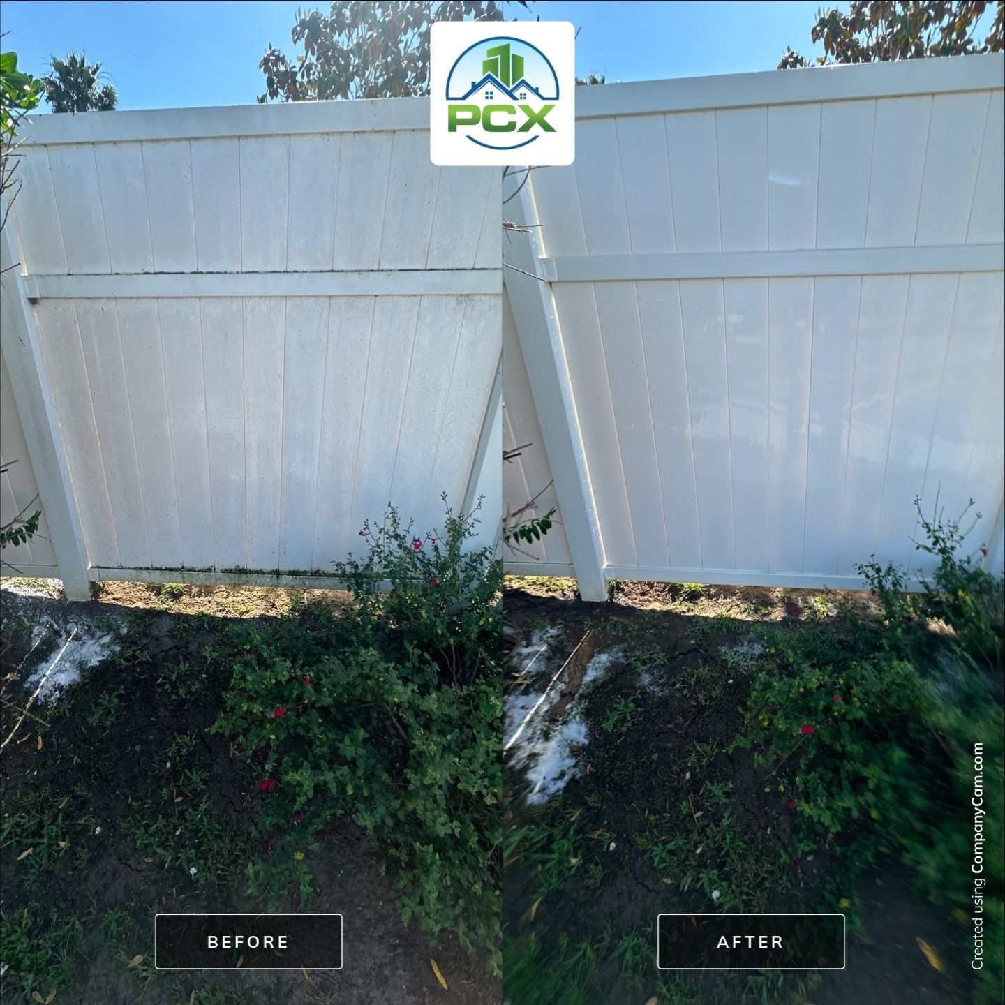 Costa Mesa Pressure Washing - Vinyl Fence by Property Cleaning Experts
