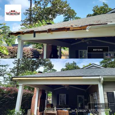 Storm Damage Insurance Claim Roof Replacement in Wilmington, NC Using CertainTeed