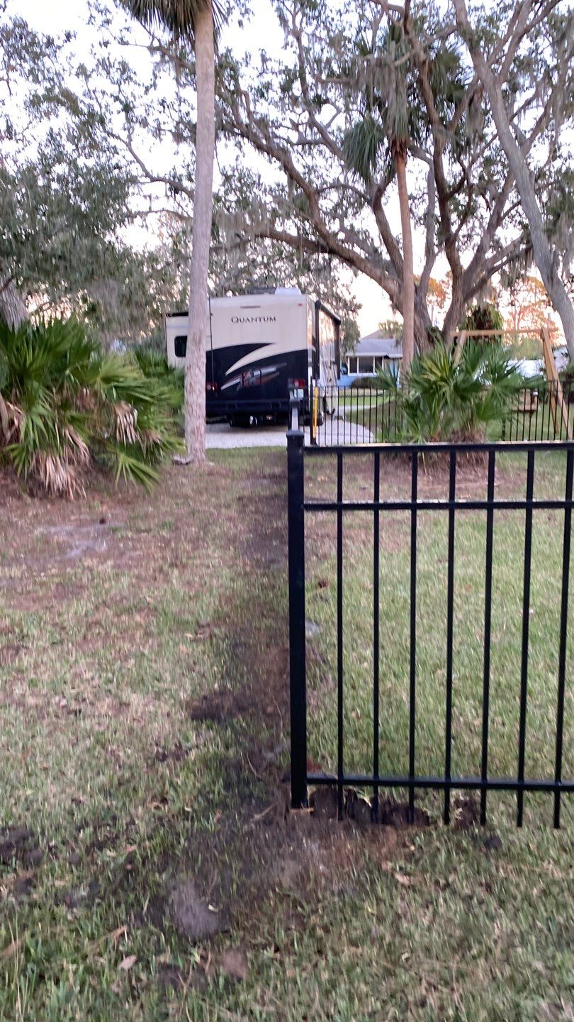 Aluminum Fence Installation using Black 3 Rail Aluminum Fence by Asap fence and gates, LLC