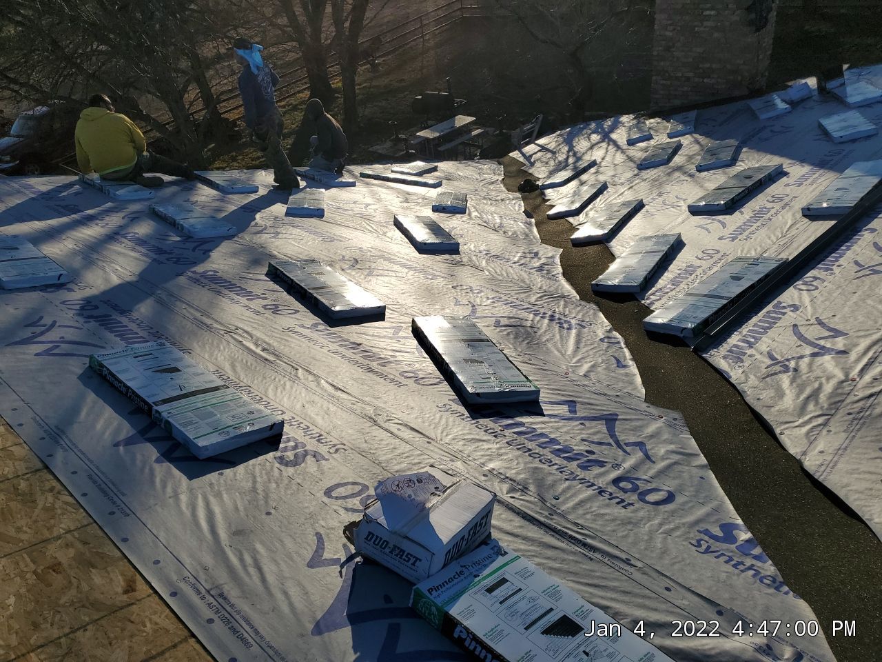 Residential Roofing Installation using ATLAS Pinnacle Pristine Shingles by Harvey Roofing & Construction