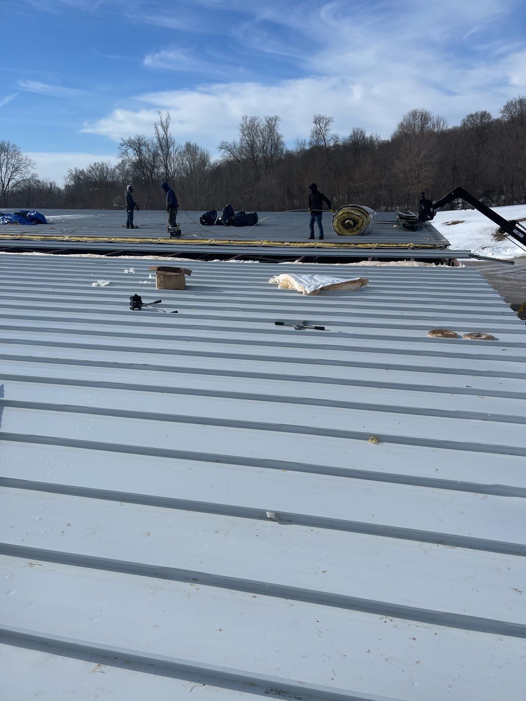 Commercial Roofing Installation using 24 Guage Double Lock Standing Seam by CentiMark Roofing
