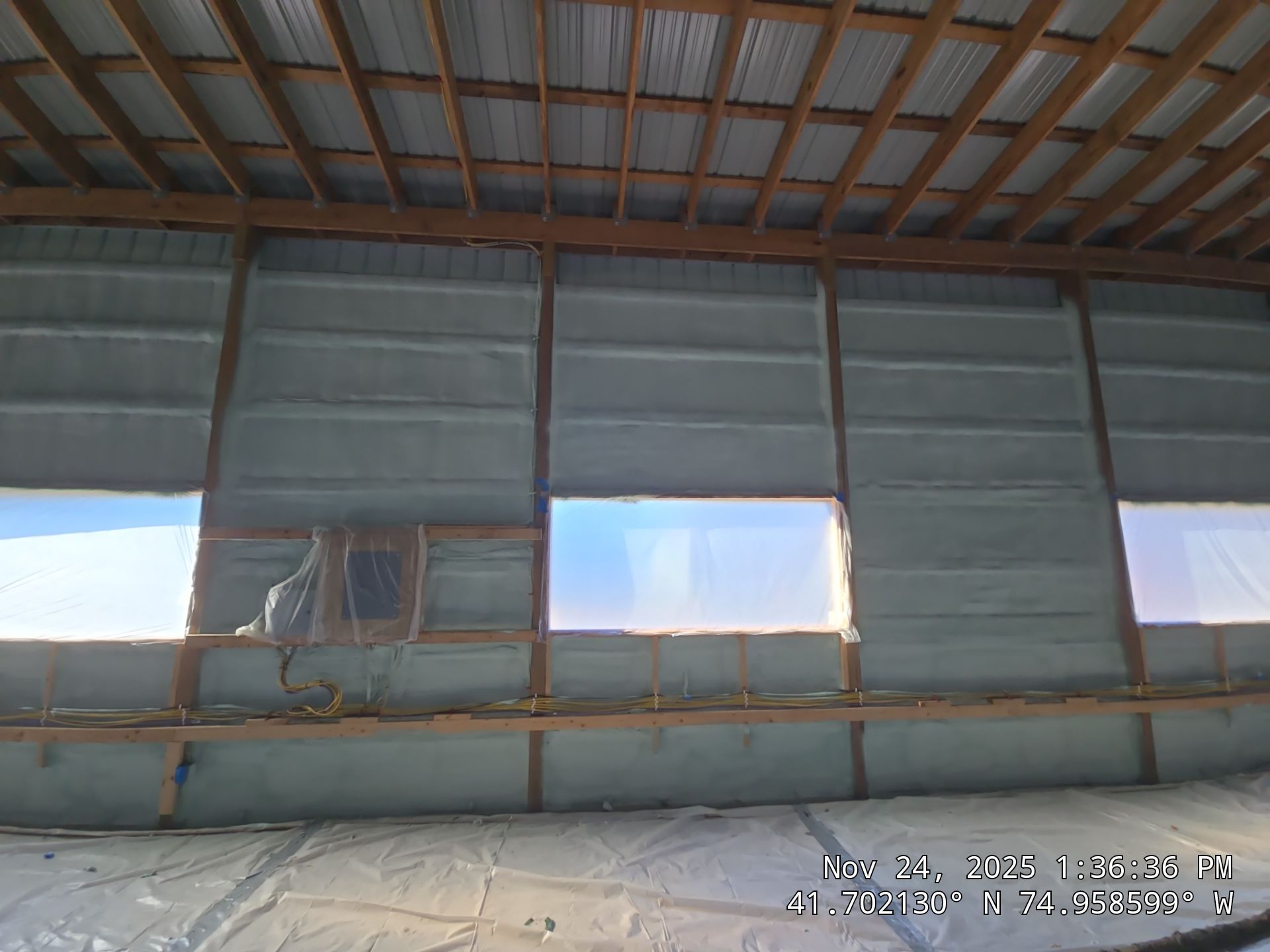 Exterior Walls using Closed-Cell Spray Foam by NYS Foam & Energy