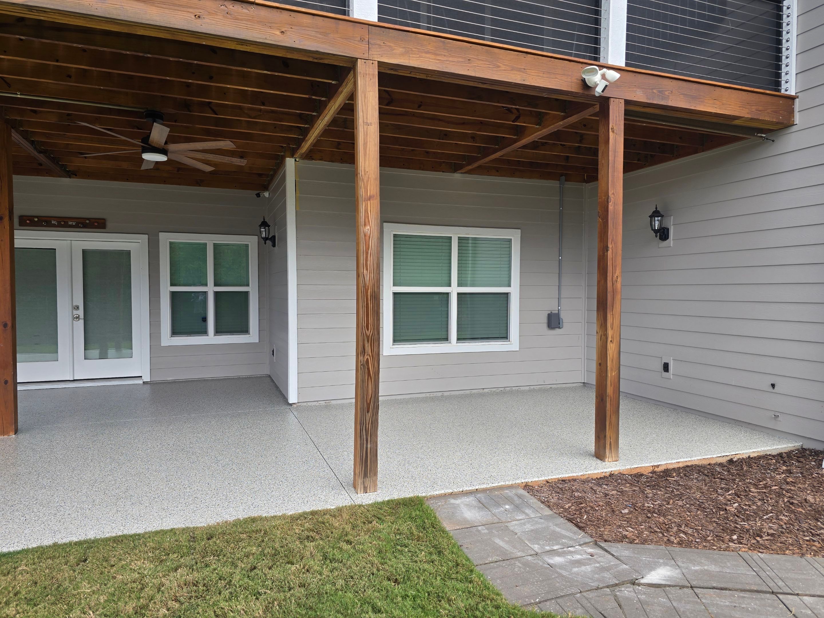 Back Patio using Cabin Fever by Elite Floor Solutions
