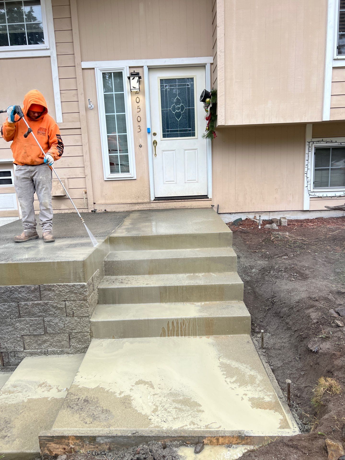 Concrete Front Stair Repair | Bothell  by Jireh Asphalt & Concrete Inc 