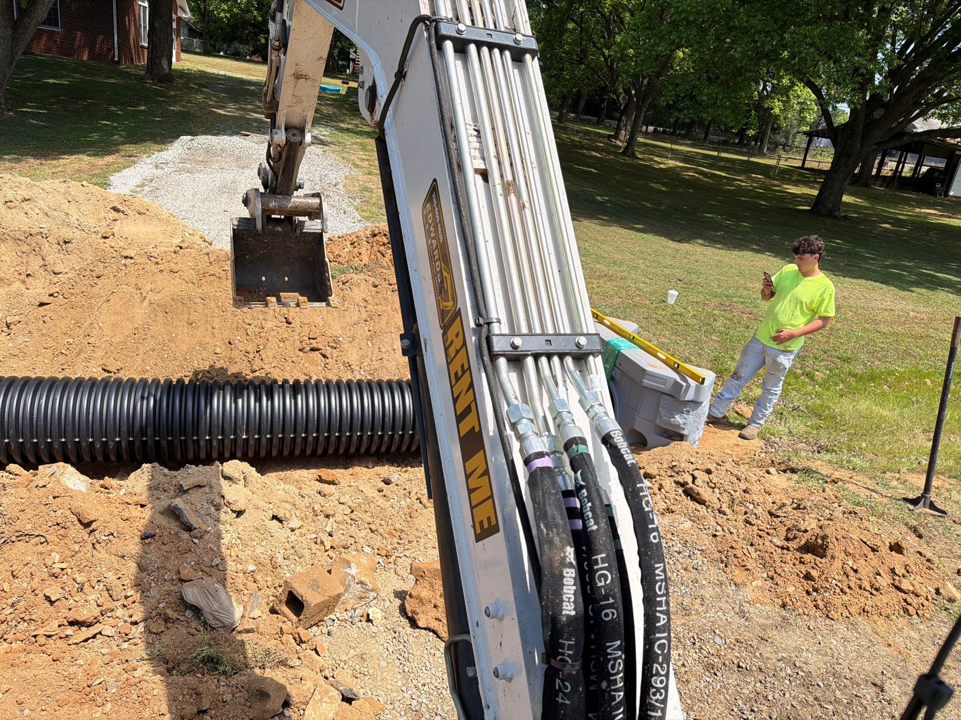 Drainage and Culvert Headwall Installation in Thomasville by Four Oaks Grading and Septic, LLC