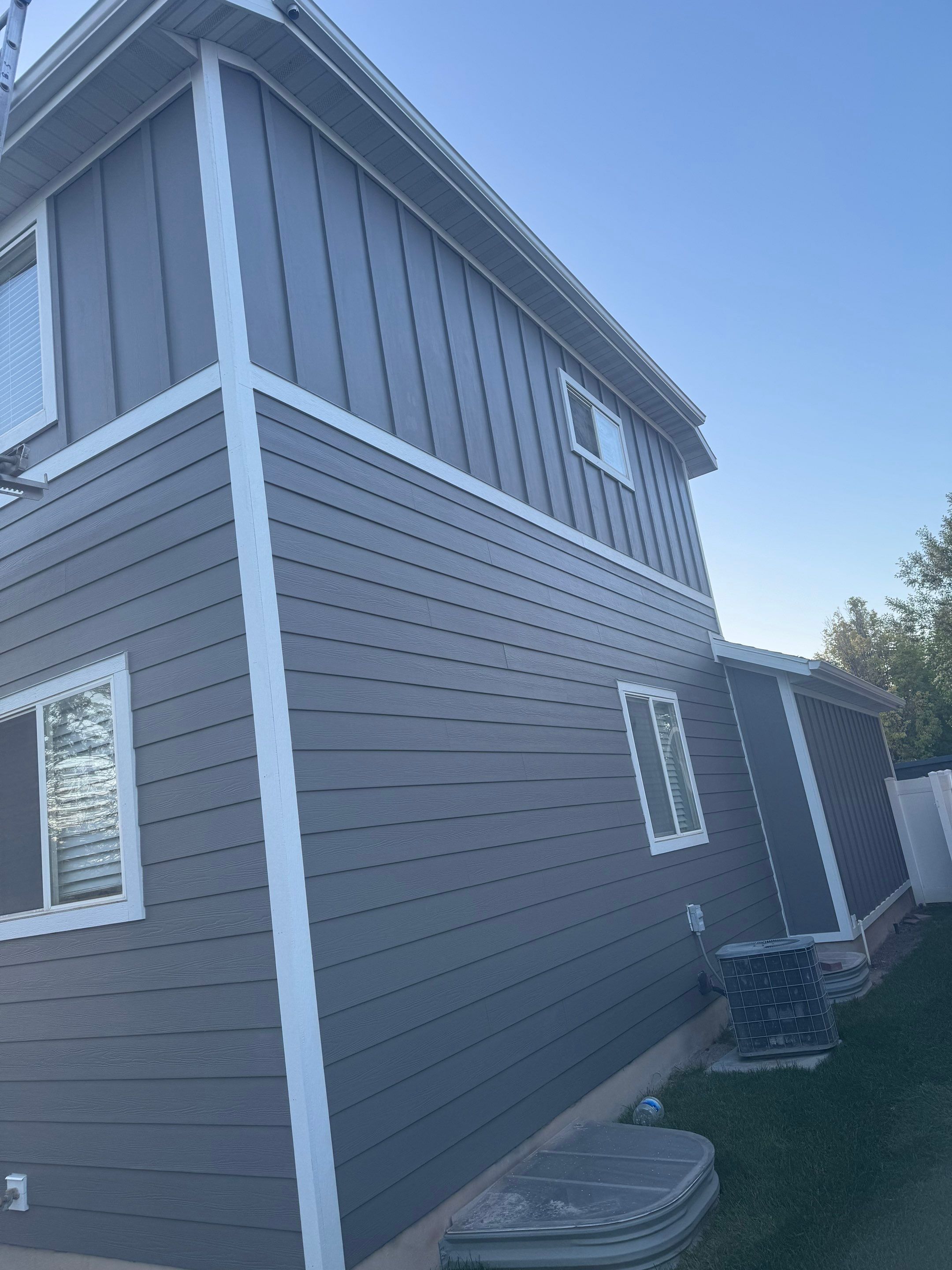 Draper | Stucco & Brick to Hardie Conversion | Aged Pewter & Arctic White by Ideal Siding Utah