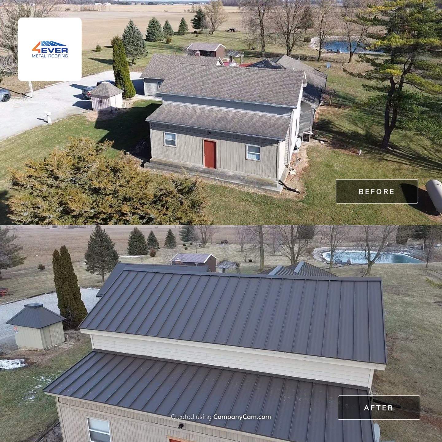 Standing Seam & Exposed Fastener Metal Roof Installation – Bluffton, IN by 4Ever Metal Roofing