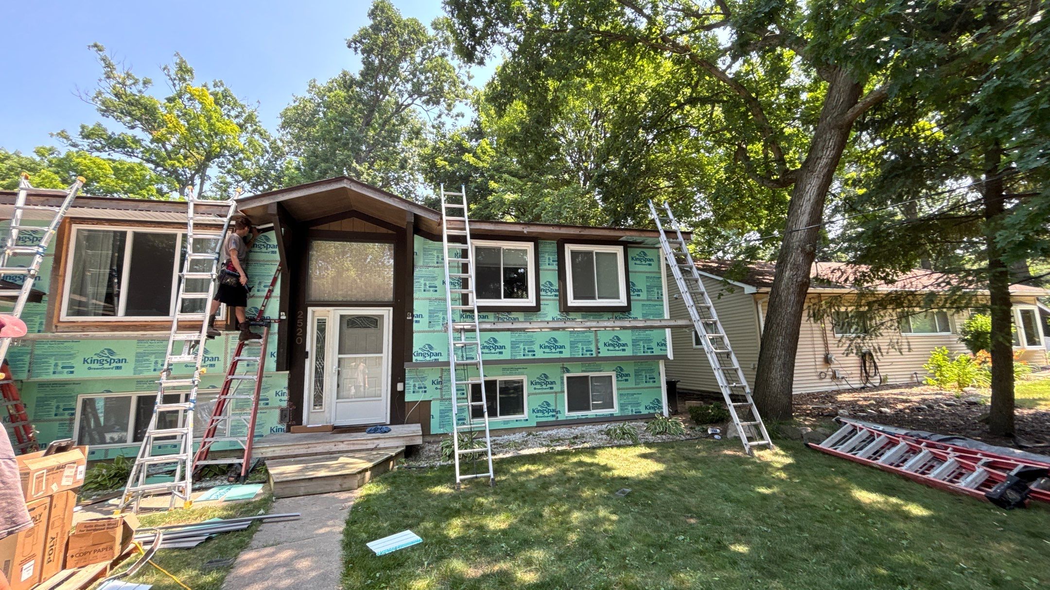 Siding Replacement using Alside D4 Odyssey-Plus Dutchlap Ageless Slate by 180 Contractors