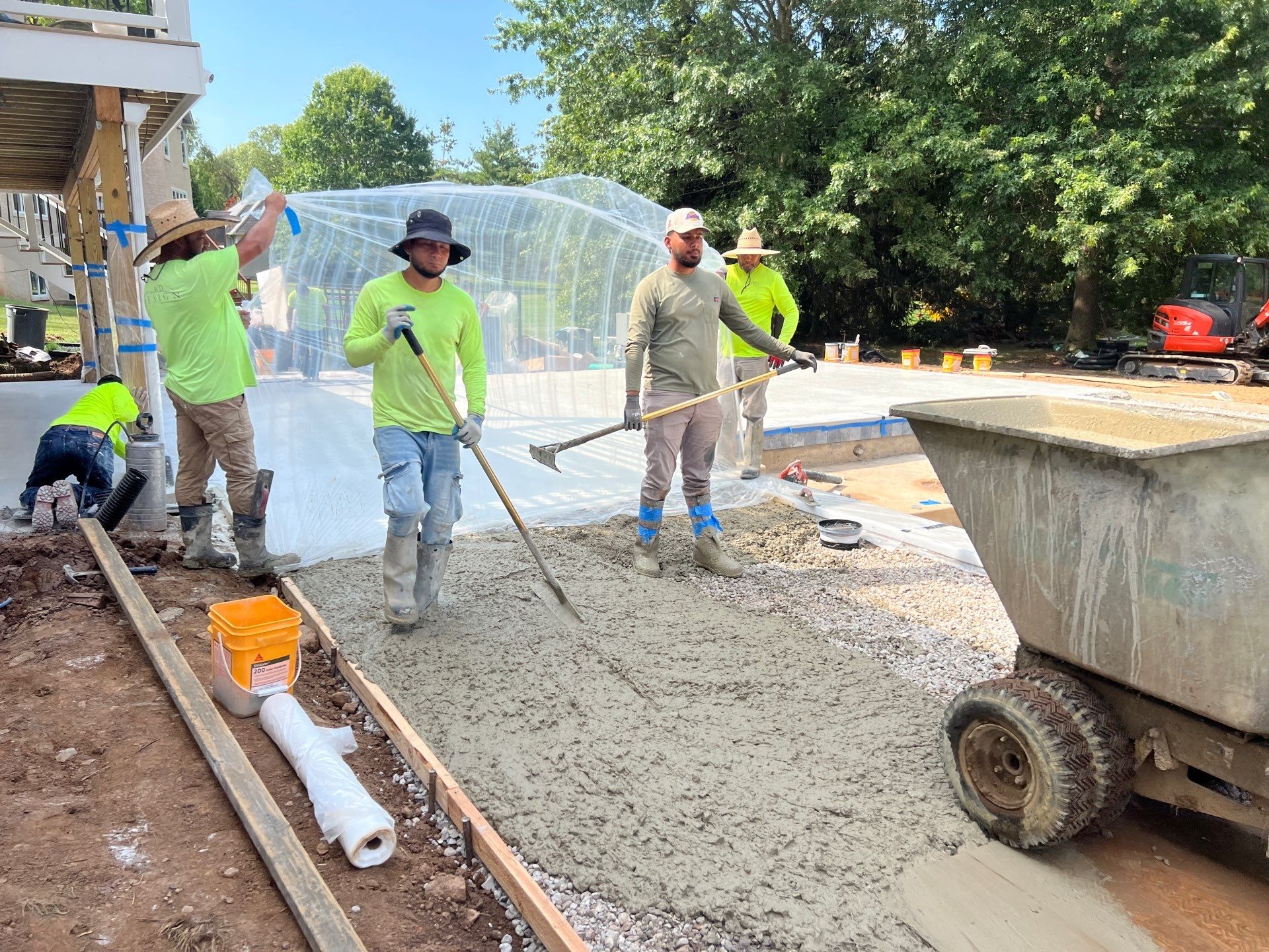 Stamped concrete pool deck  by Architectural Concrete Design