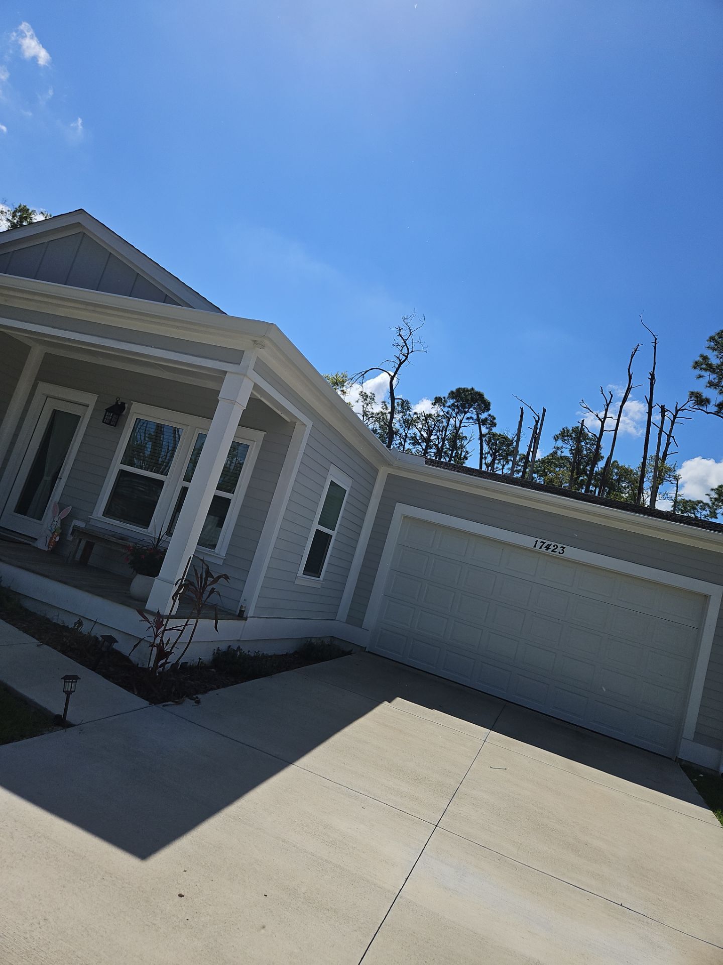 Downspout Installation using 3X4 Elbow Downspout in Port Charlotte FL by Gutter Professors